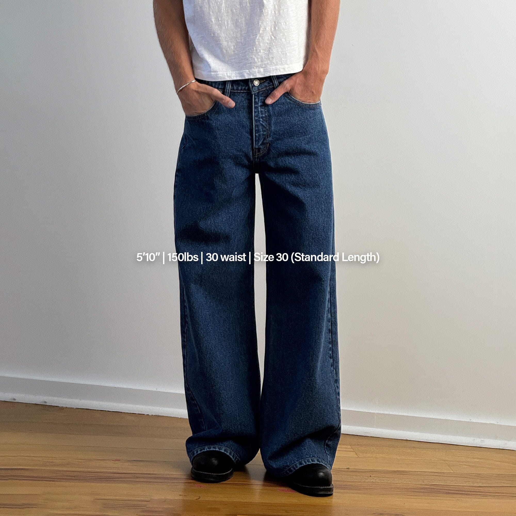 Tokyo Dad Jeans | Baggy, Wide-Leg Dark Indigo 