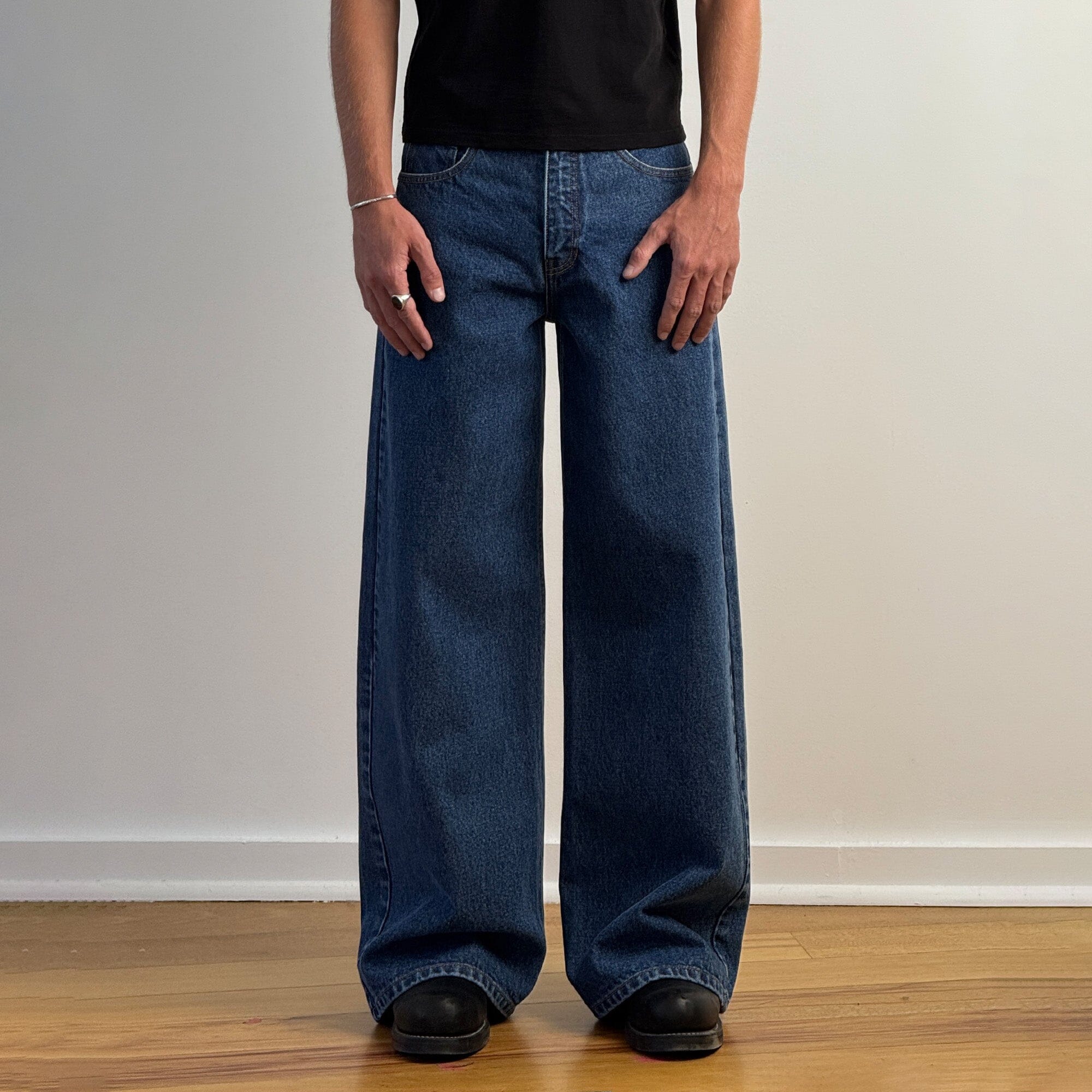 Tokyo Dad Jeans | Baggy, Wide-Leg Dark Indigo 