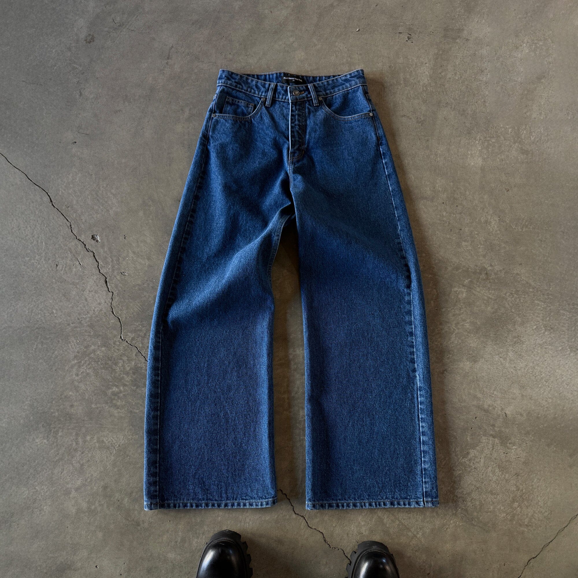 Tokyo Dad Jeans | Baggy, Wide-Leg Dark Indigo 