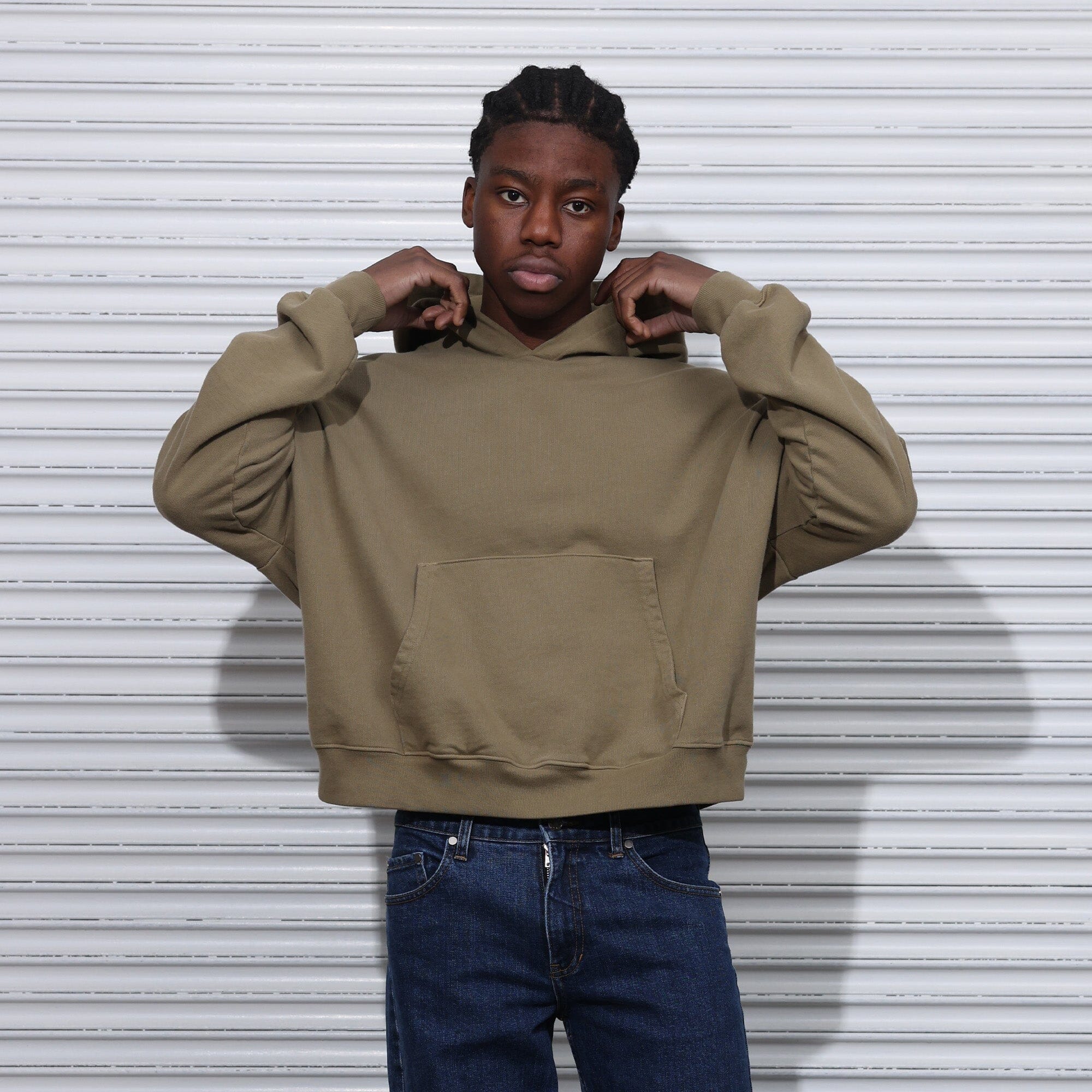 The Bowery Crop Hoodie Martini Olive 