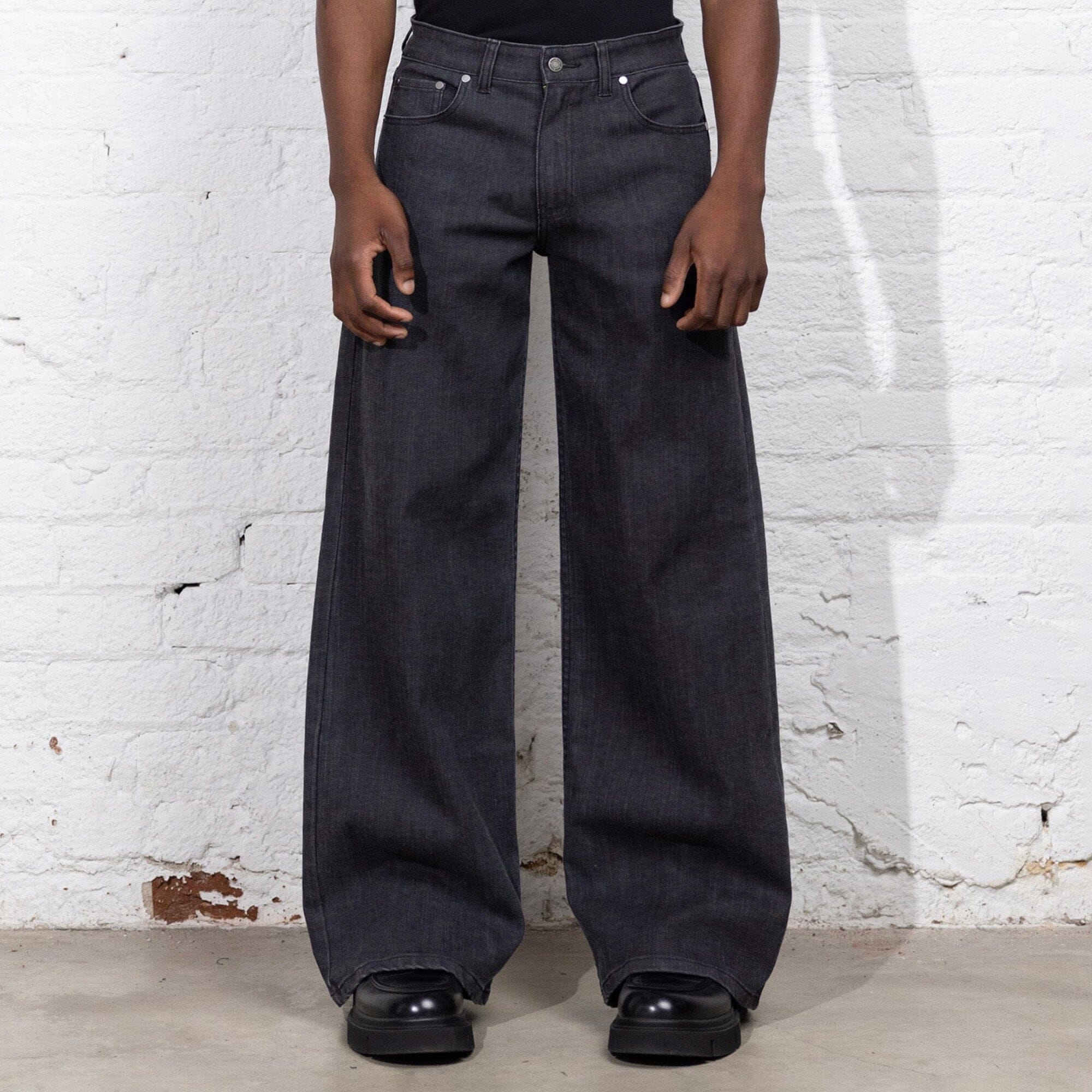 The Tokyo Dad Jeans | Baggy, Wide-Leg Washed Black 