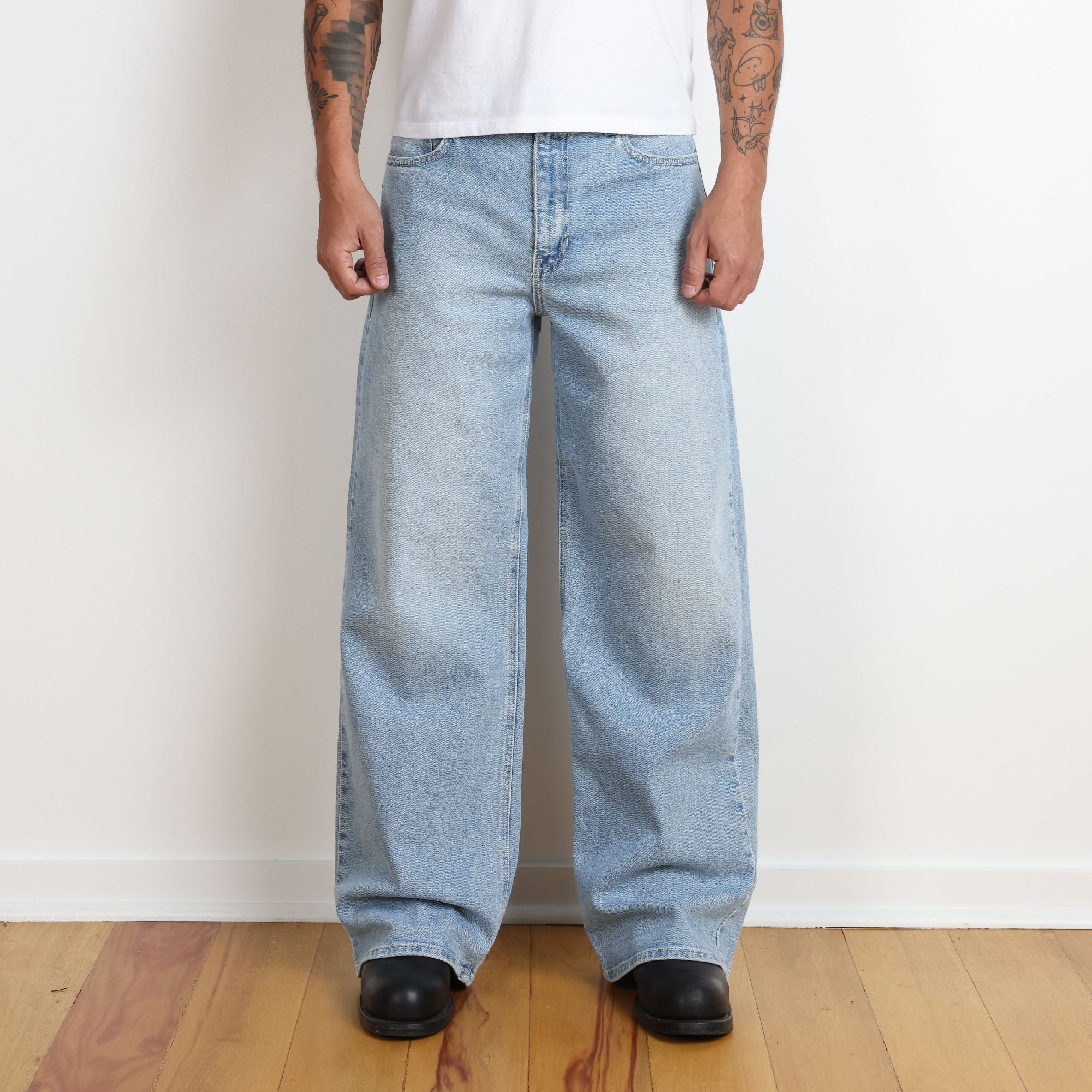 Pasadena Dad Jeans | Straight-Wide Leg Carolina Blue II 