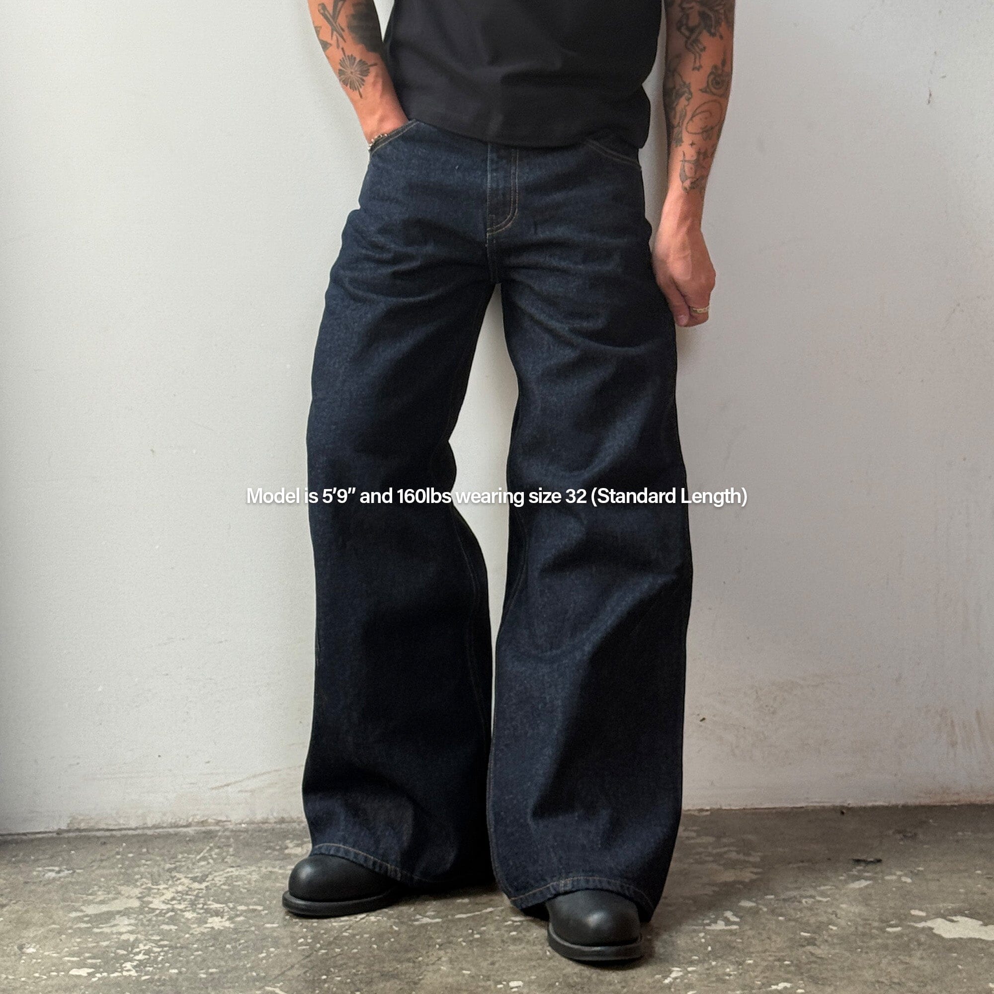 Tokyo Dad Jeans | Baggy, Wide-Leg Raw Indigo 