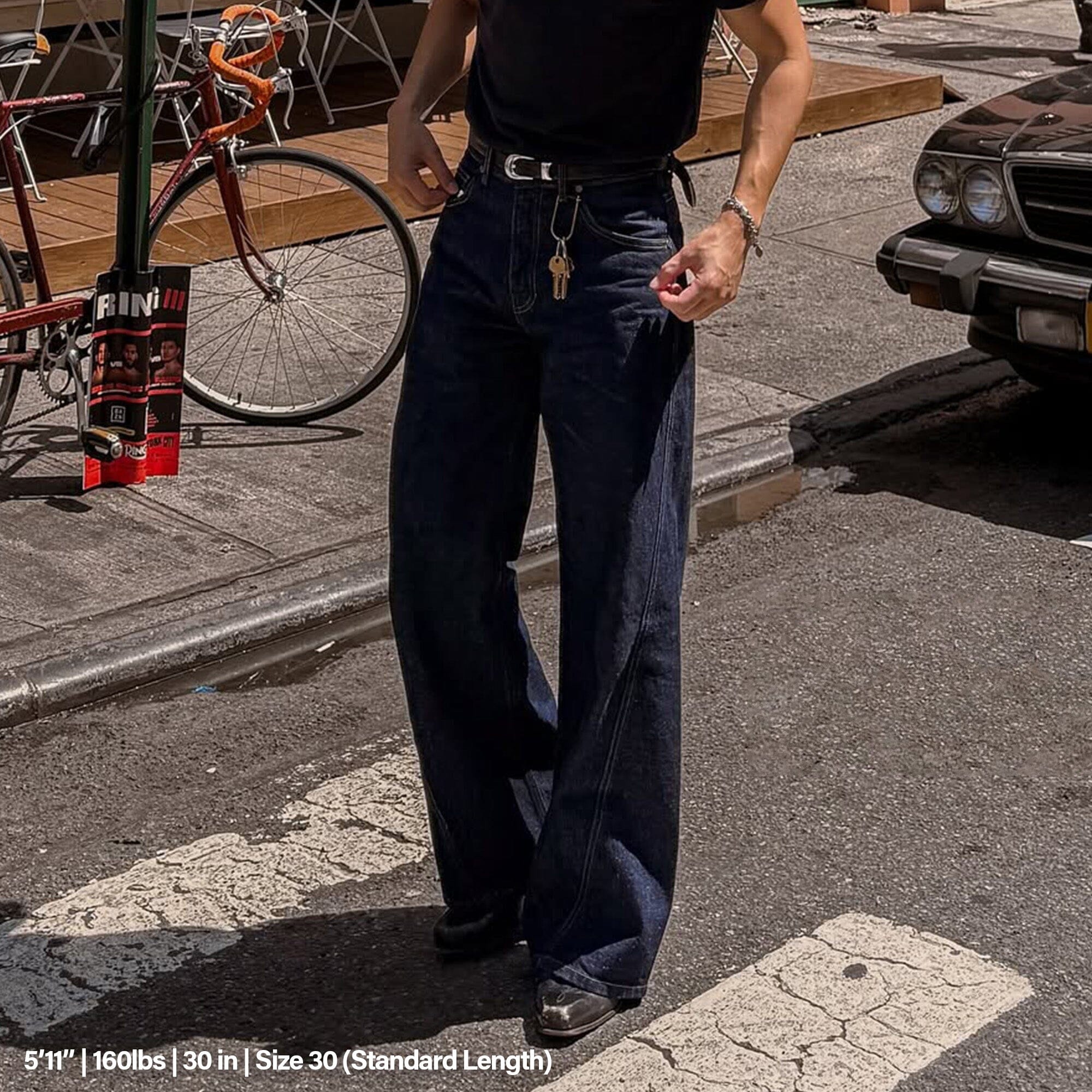 Twisted Tokyo Dad Jeans | Baggy, Wide-Leg Raw Indigo 