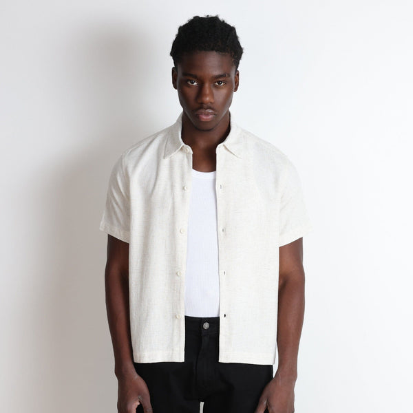 Rosewood Crop Button-Up II | Linen – Pool House New York