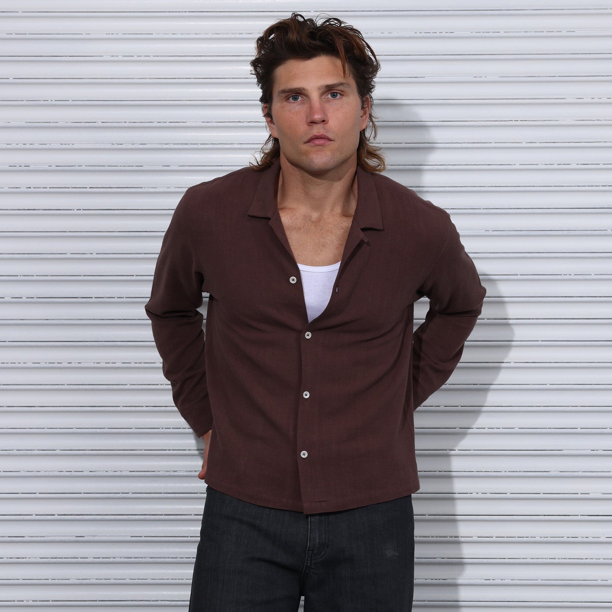 The Rosewood Crop Button-Up II | Coming Soon (Dec. 7) Cherry Brown 