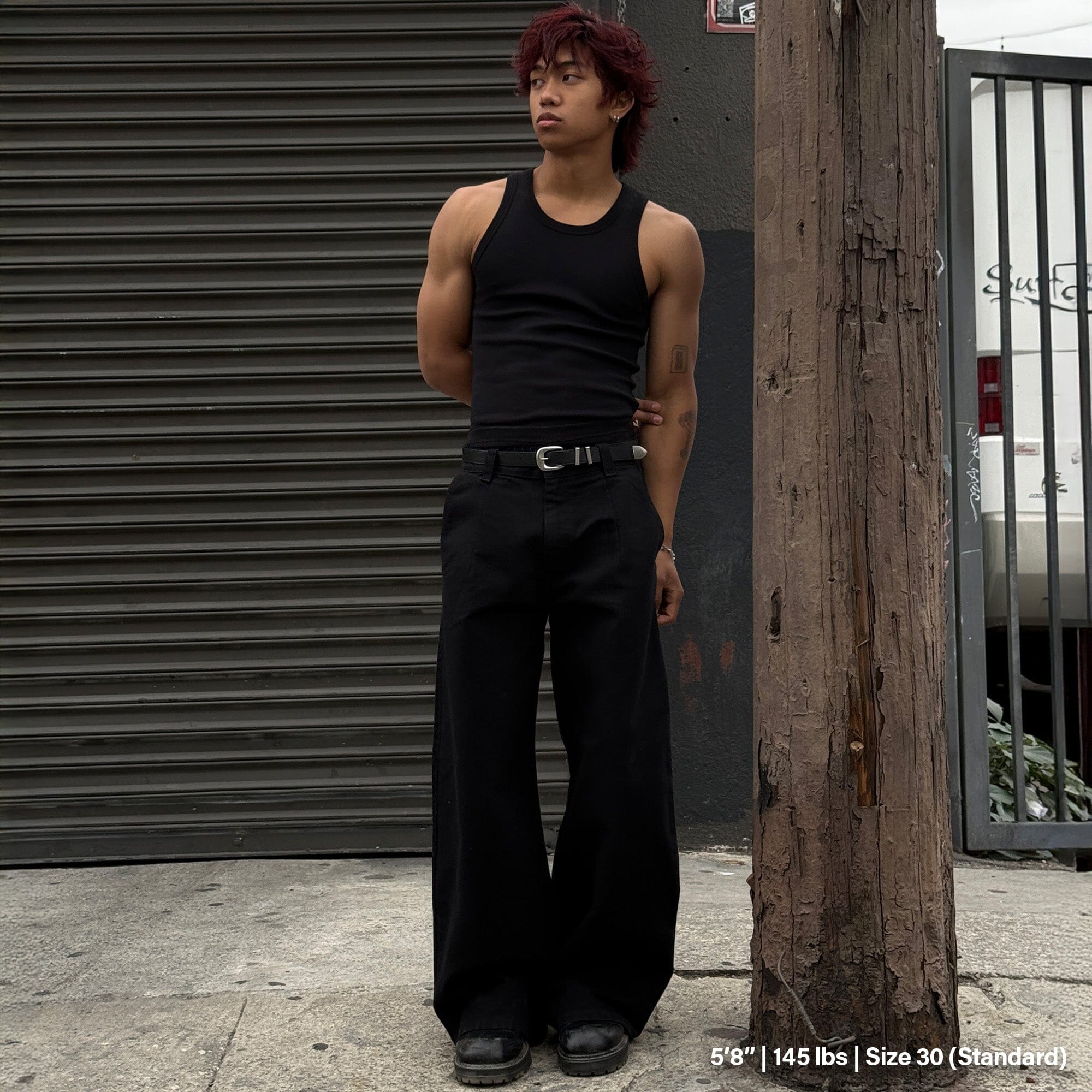 Shibuya Pleated Pants | Baggy, Wide-Leg Black Onyx 