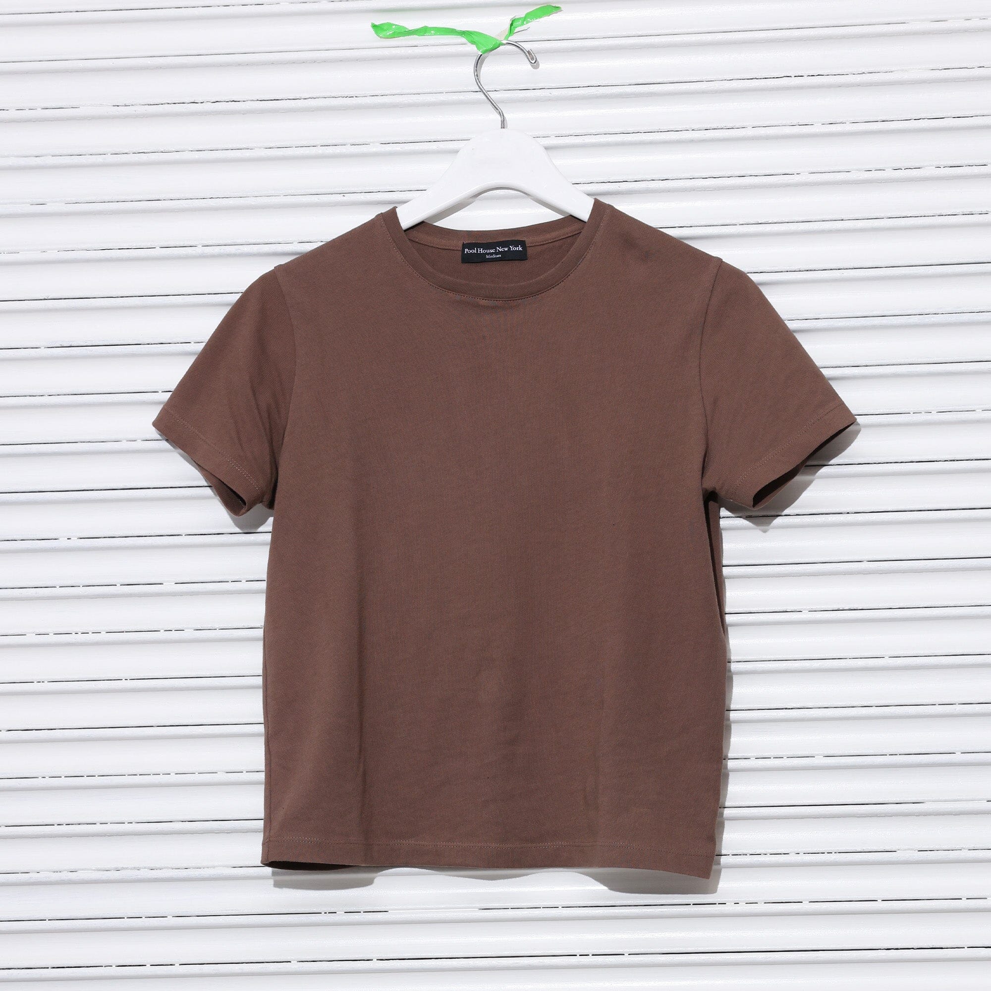Los Feliz Half Crop Muscle Tee | Made in USA T-Shirt Vintage Brown 