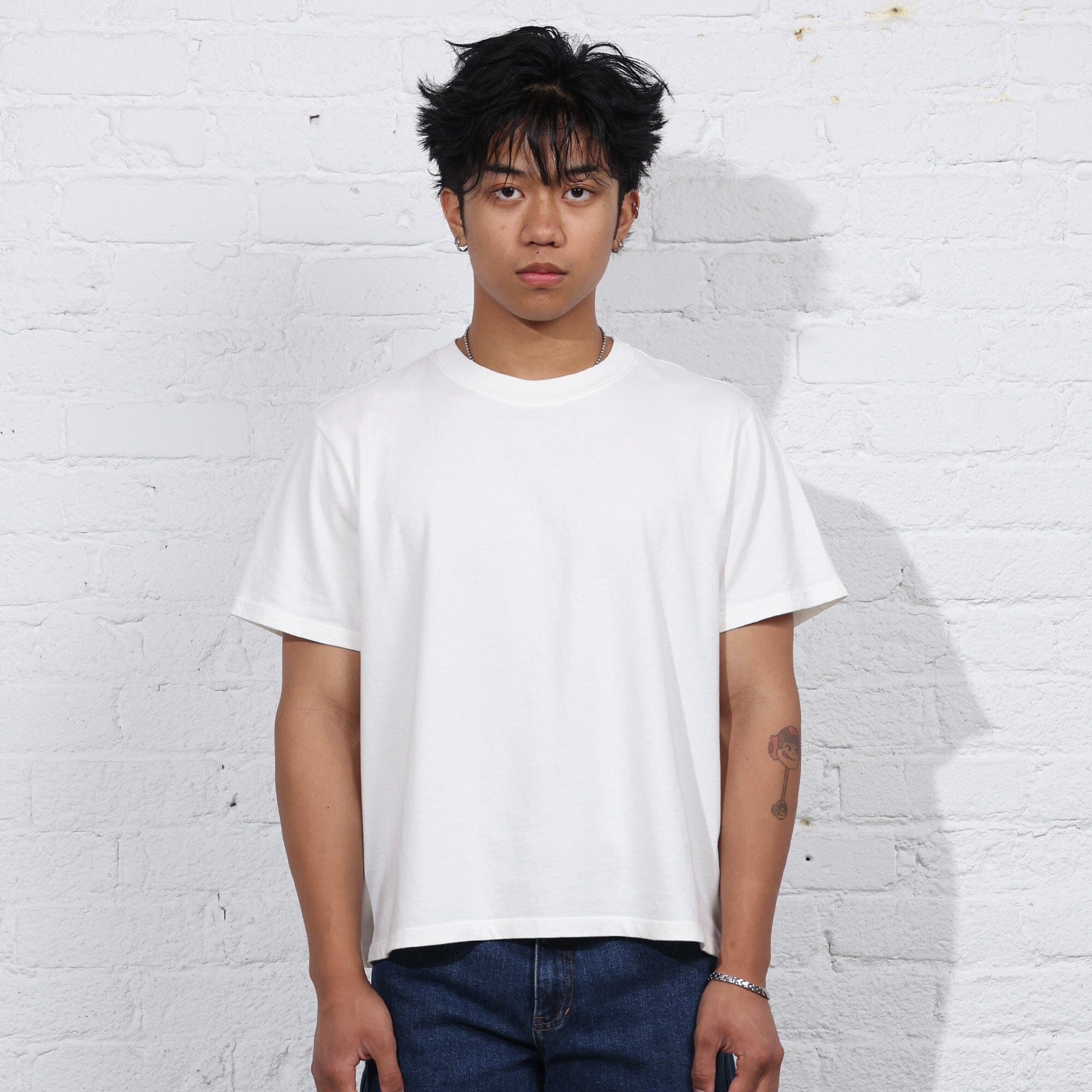 The Silverlake Crop Tee II (Natural) T-Shirt Natural Off-White 