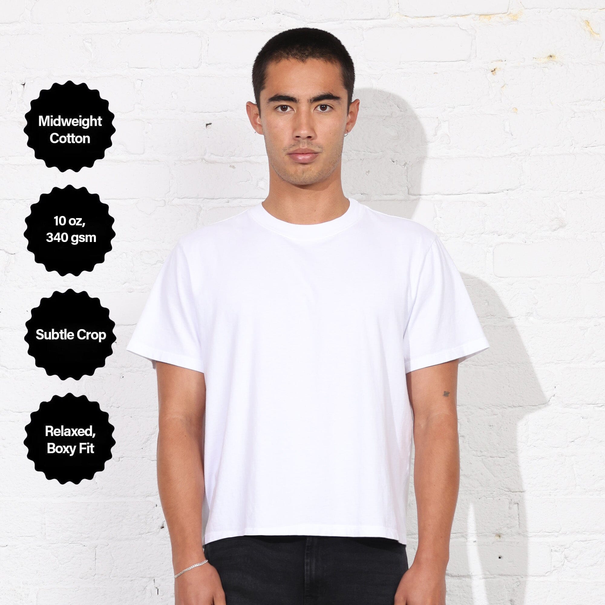 The Silverlake Crop Tee II T-Shirt Classic White 