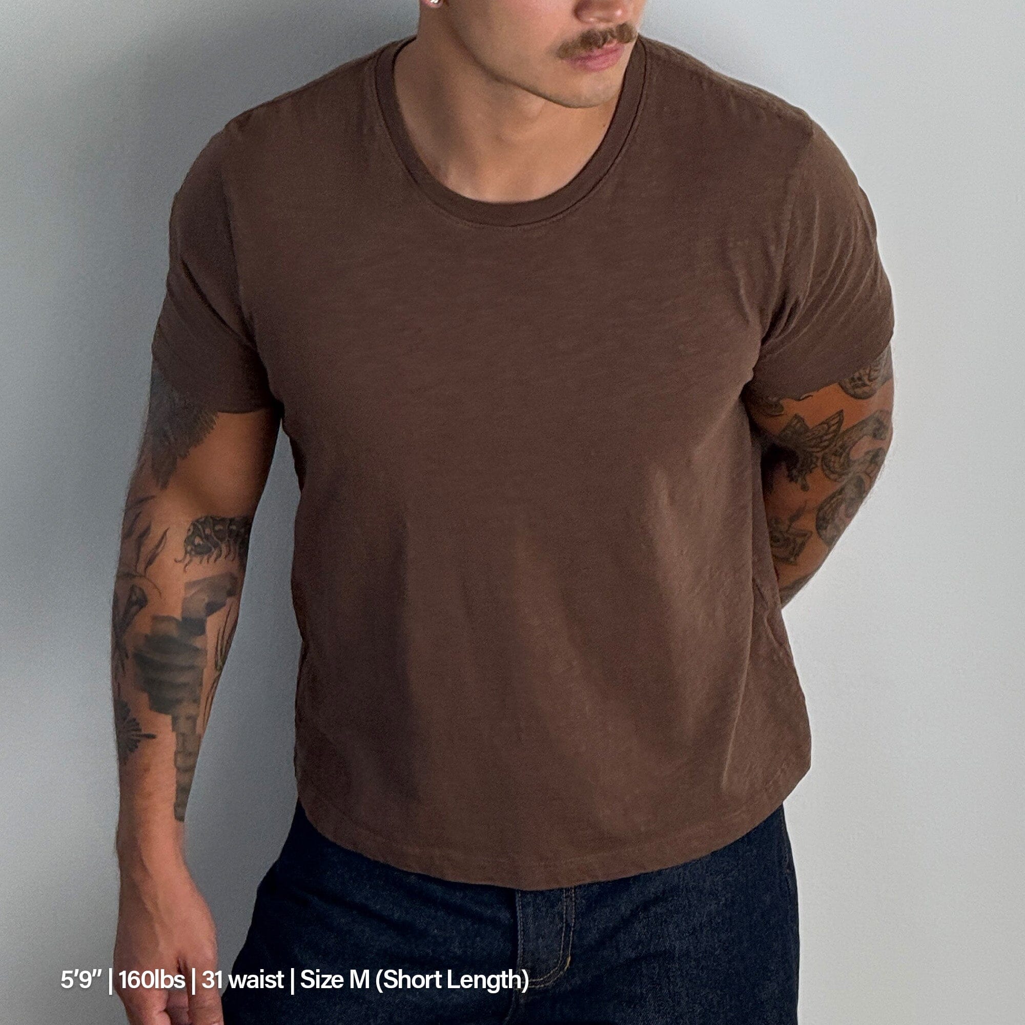 Los Feliz Crop Muscle Tee II | Slub T-Shirt Chocolate Brown (Slub) 