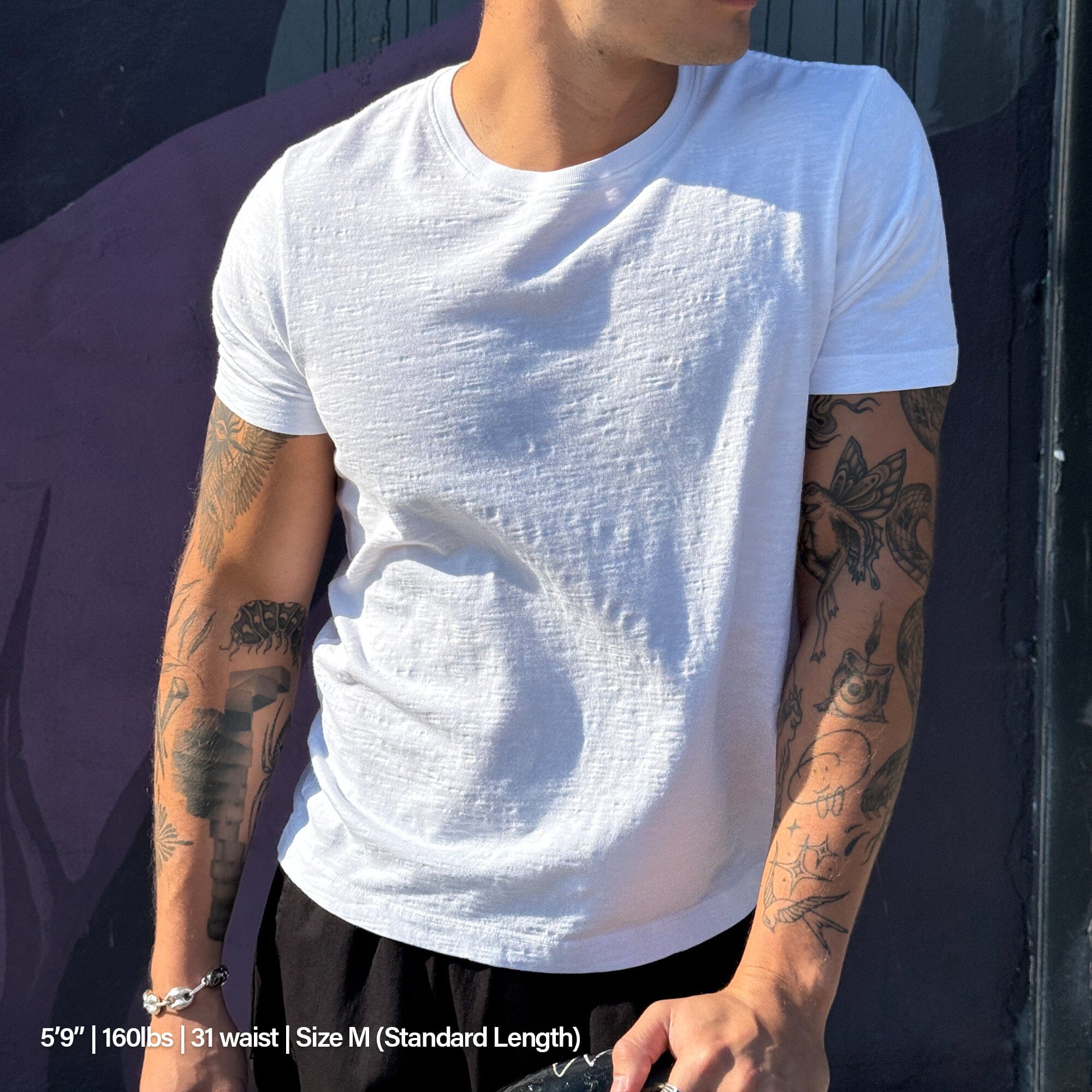 Los Feliz Crop Muscle Tee II | Slub T-Shirt Classic White (Slub) 