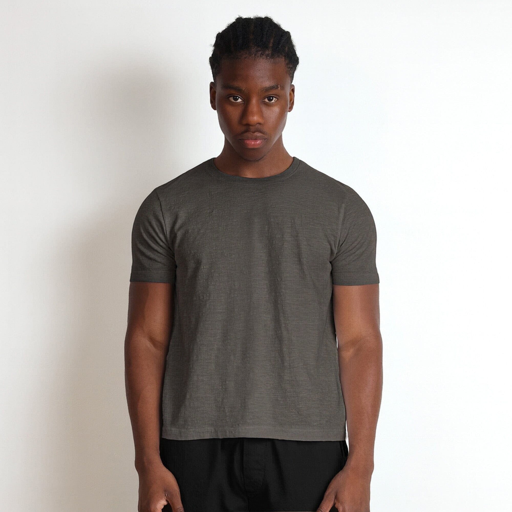 Los Feliz Crop Muscle Tee II | Slub T-Shirt Stone Grey (Slub) 