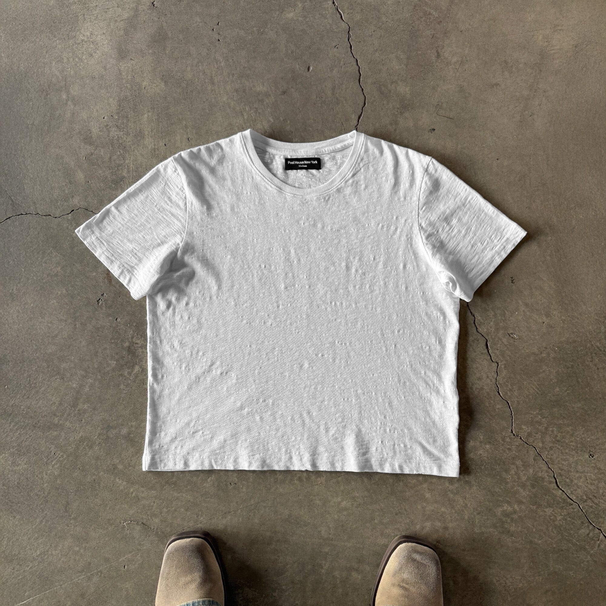Los Feliz Crop Muscle Tee II | Slub T-Shirt Classic White (Slub) 