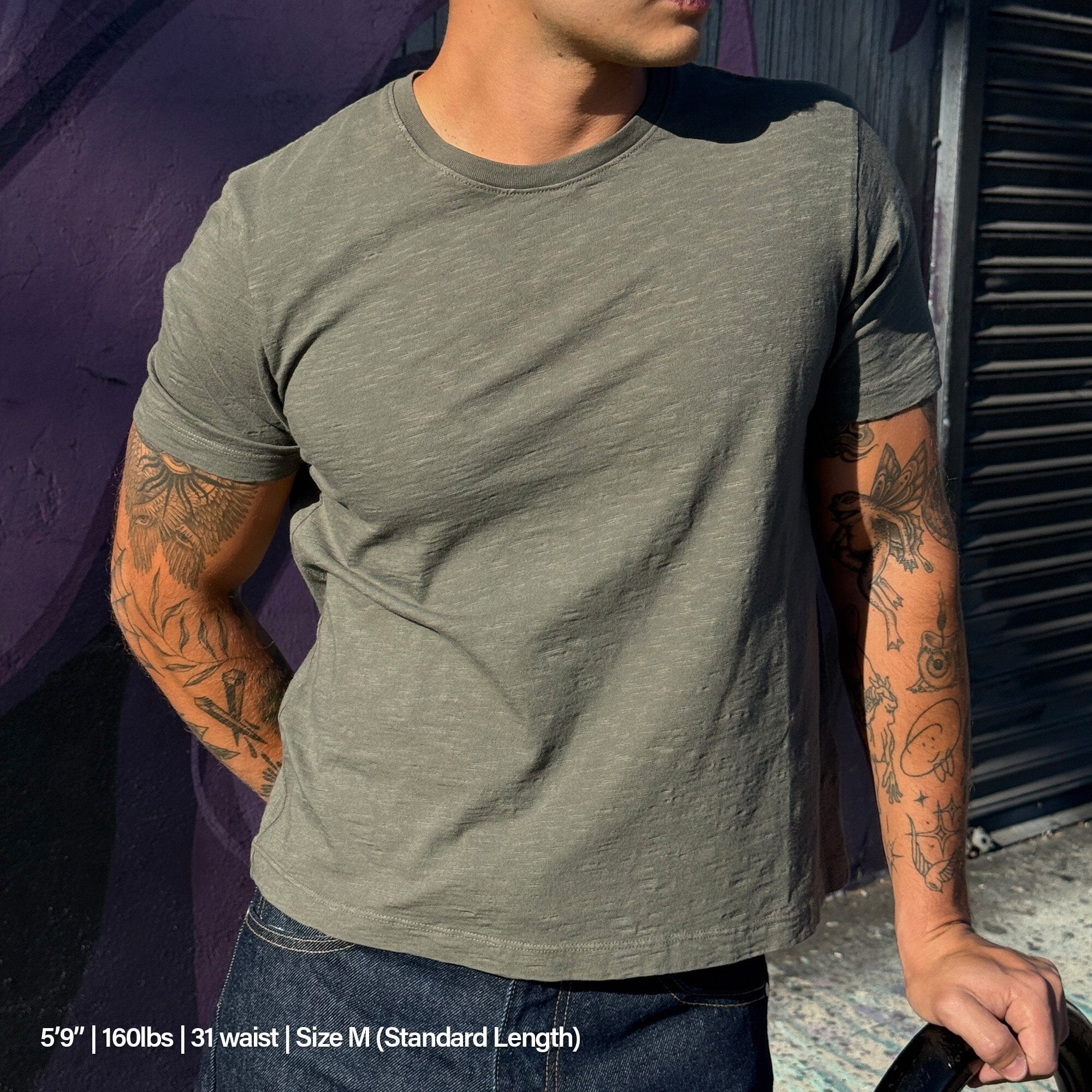 Los Feliz Crop Muscle Tee II | Slub T-Shirt Stone Grey (Slub) 