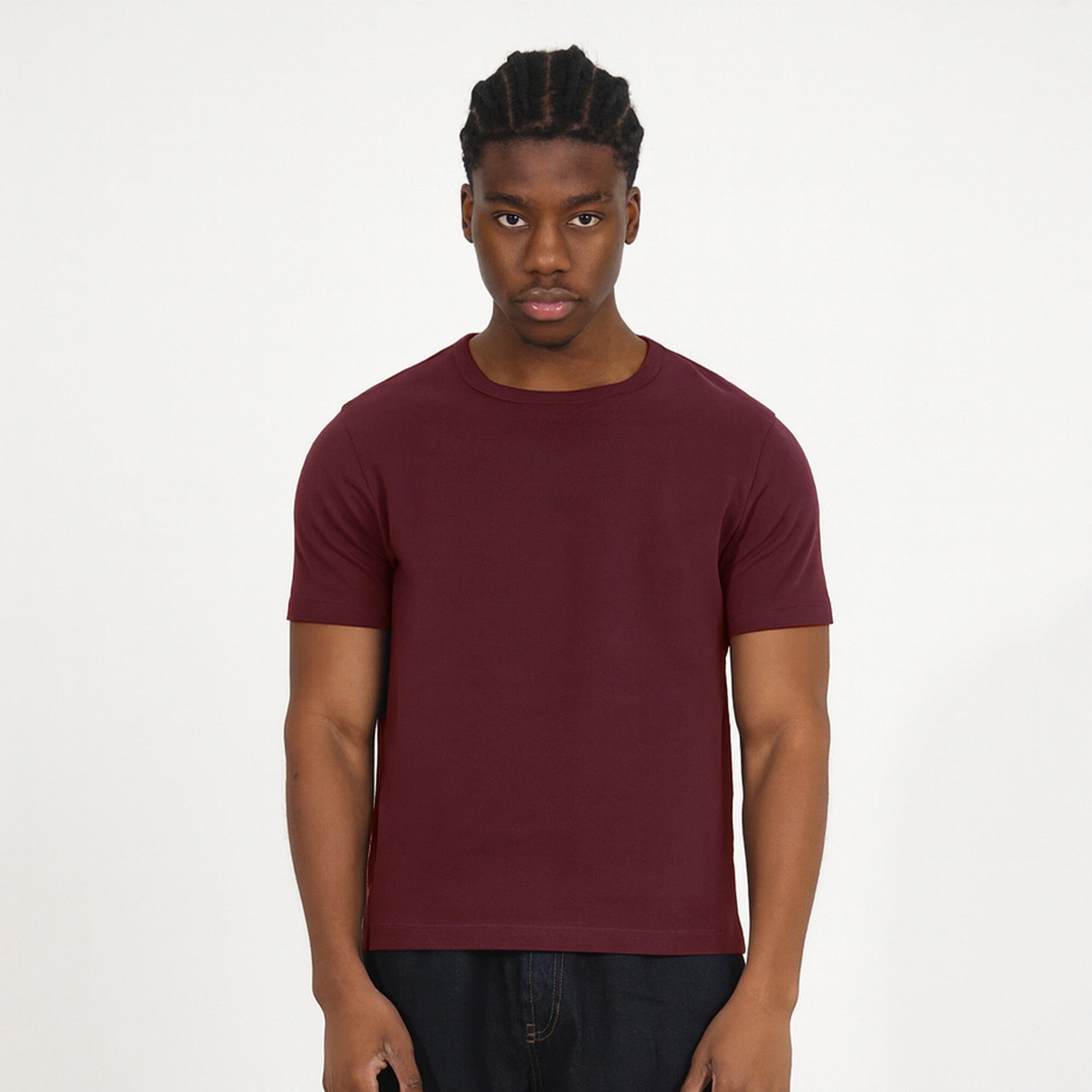Los Feliz Crop Muscle Tee II | Heavyweight (Spring) T-Shirt Deep Maroon 