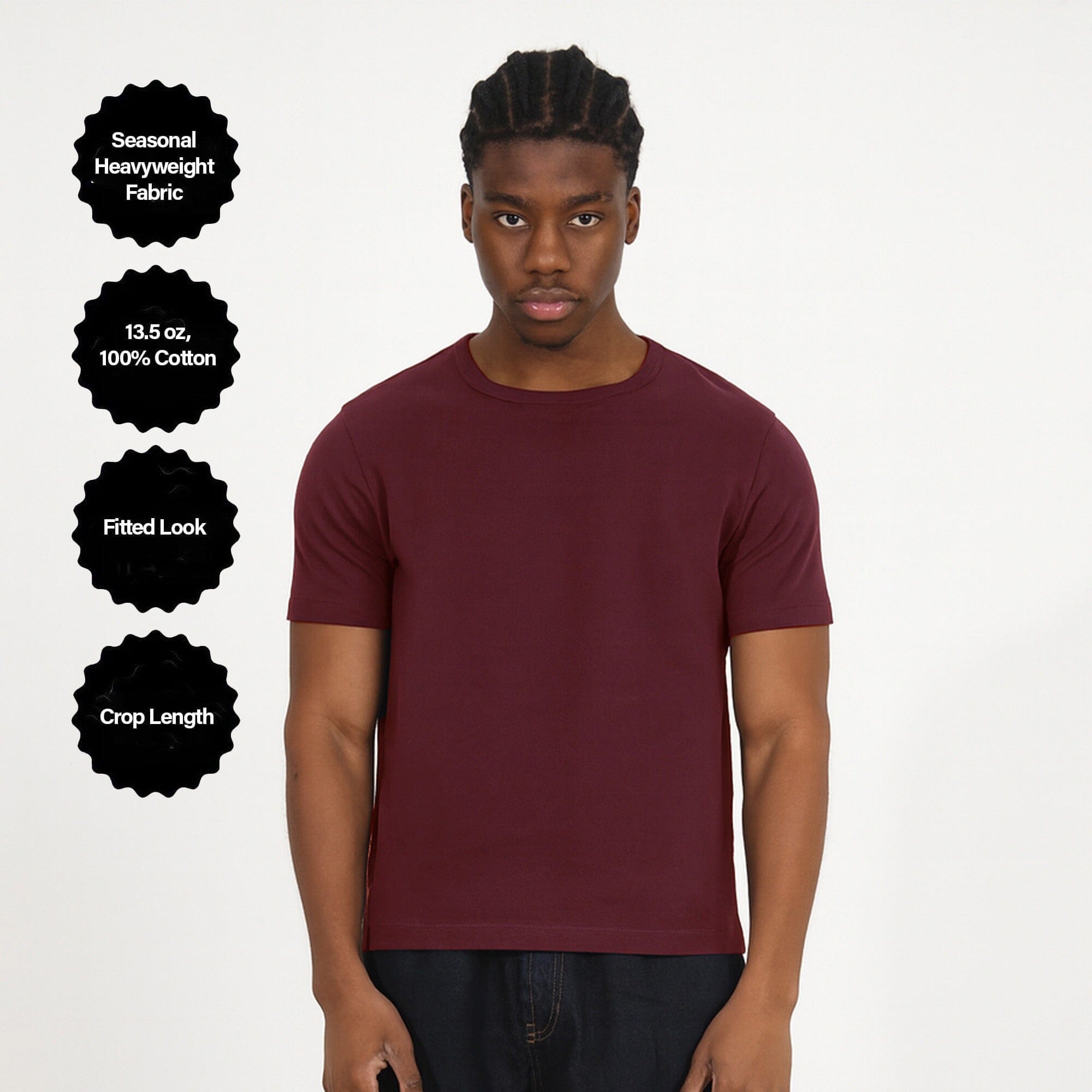 Los Feliz Crop Muscle Tee II | Heavyweight (Spring) T-Shirt Deep Maroon 