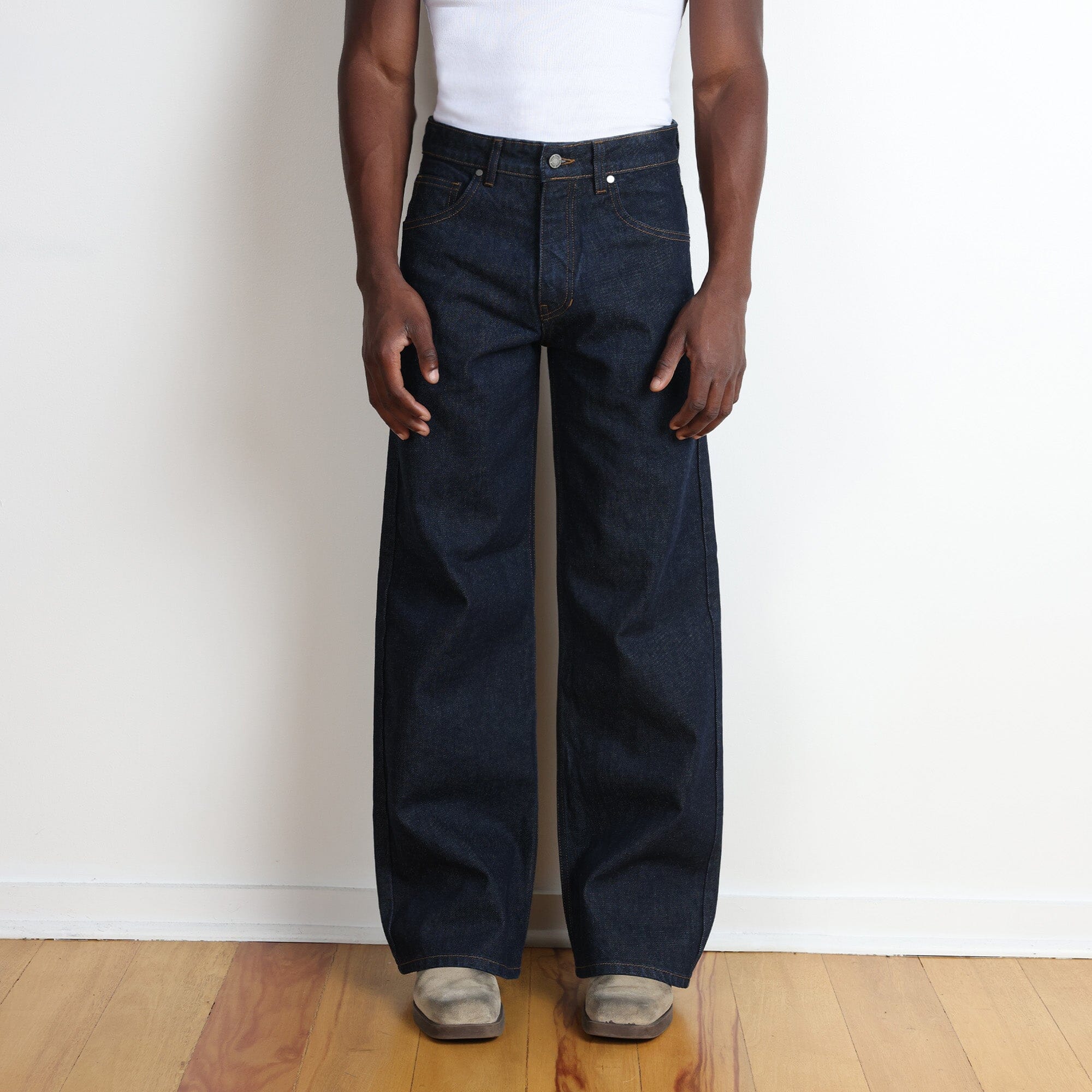 パンツ Sullen Tokyo Tuck Straight Denim Indigo Suki Panelled Denim Pants | Indigo | TOAST
