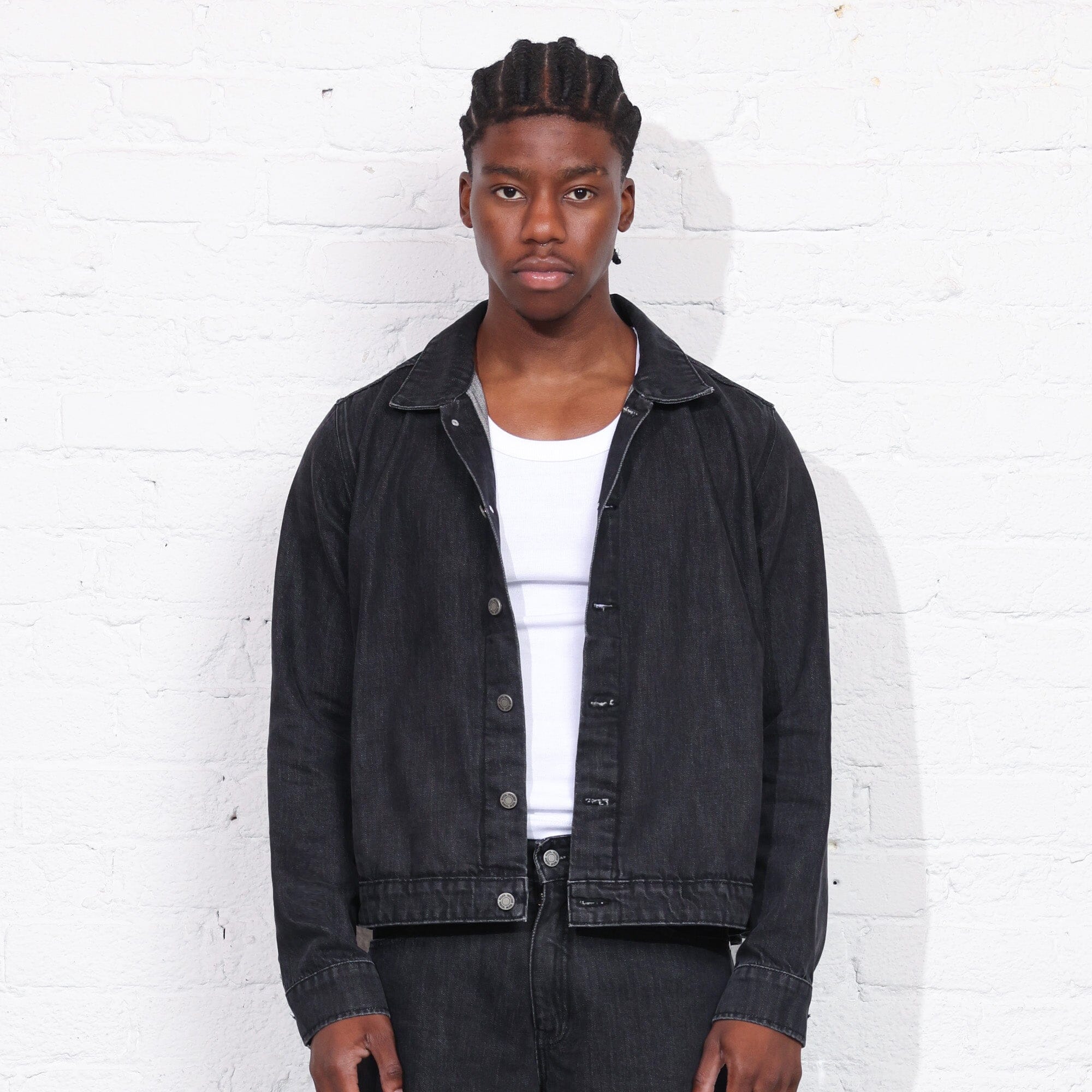 The Tokyo Crop Denim Jacket | Japanese Denim Antique Black 