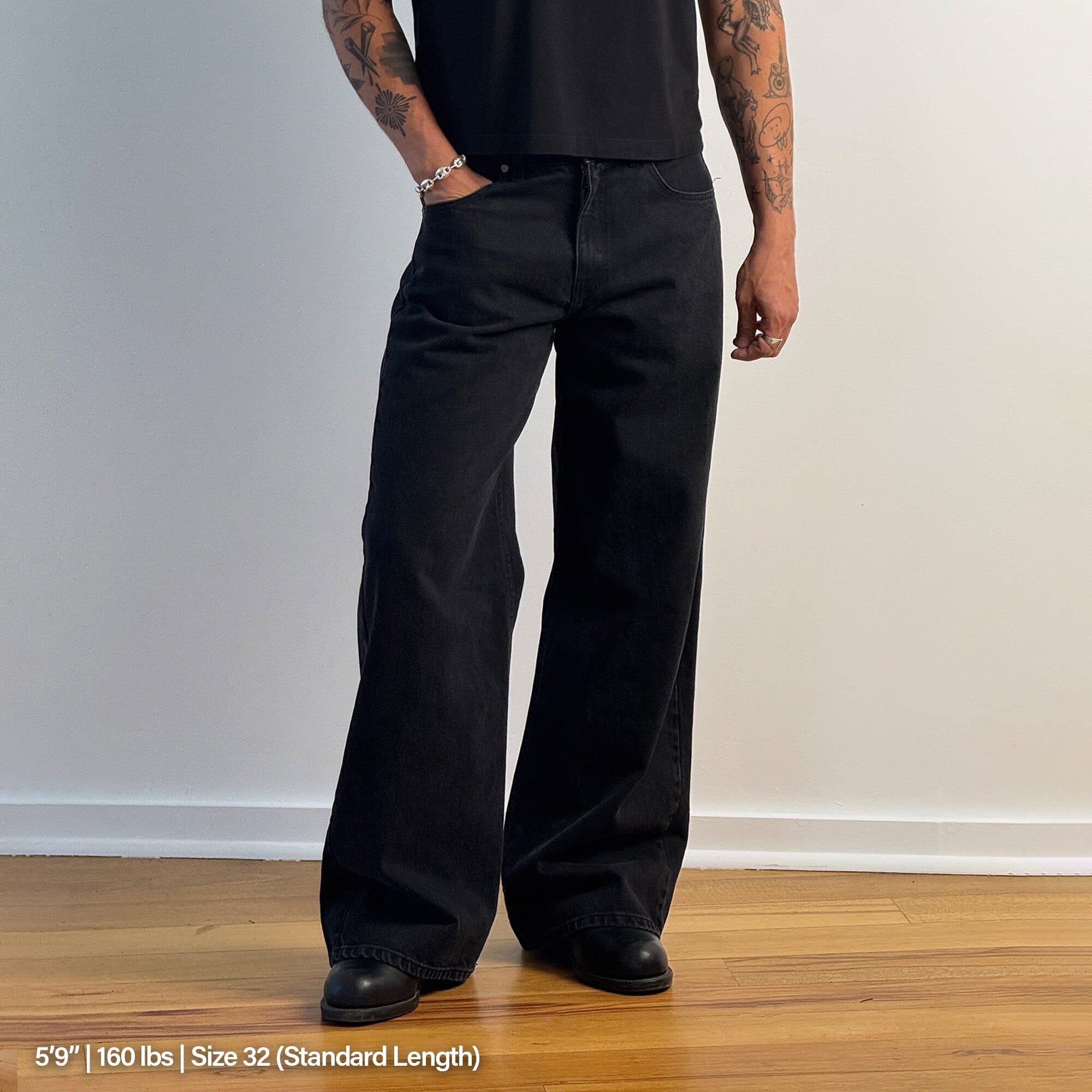 Tokyo Dad Jeans | Baggy, Wide-Leg Metal Black 