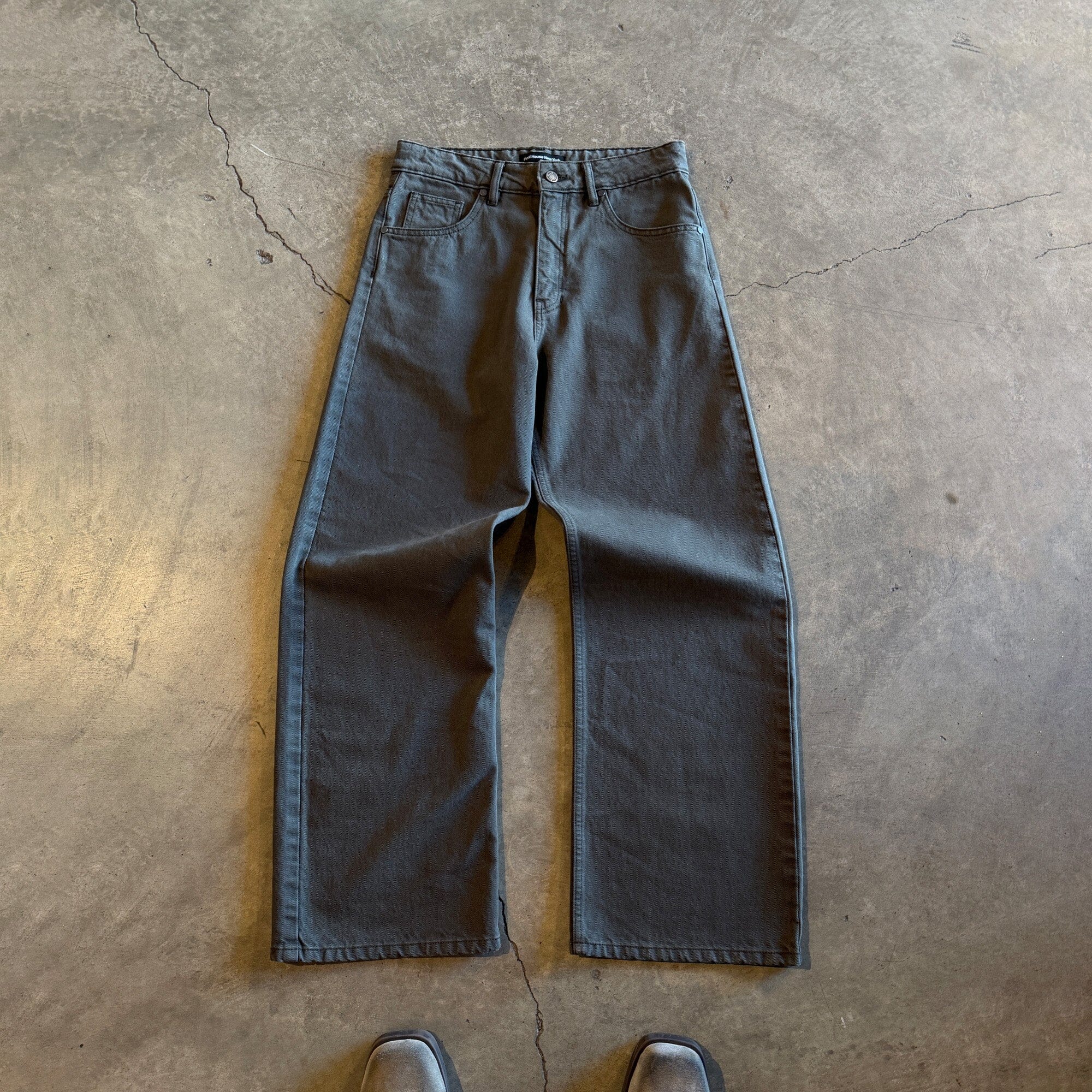 Tokyo Dad Jeans | Straight-Wide Leg Olive 