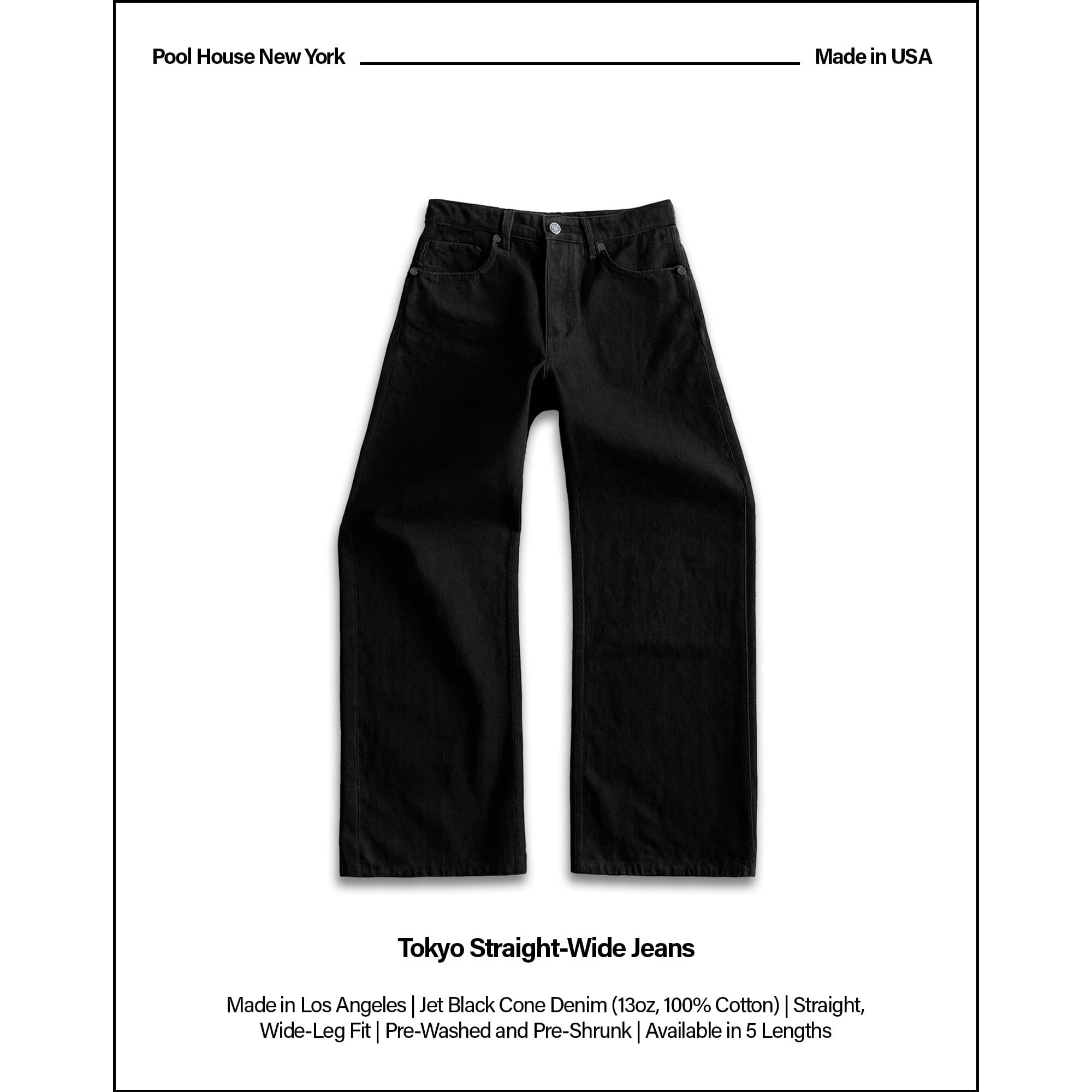 Tokyo Dad Jeans | Straight-Wide Leg Raw Black 