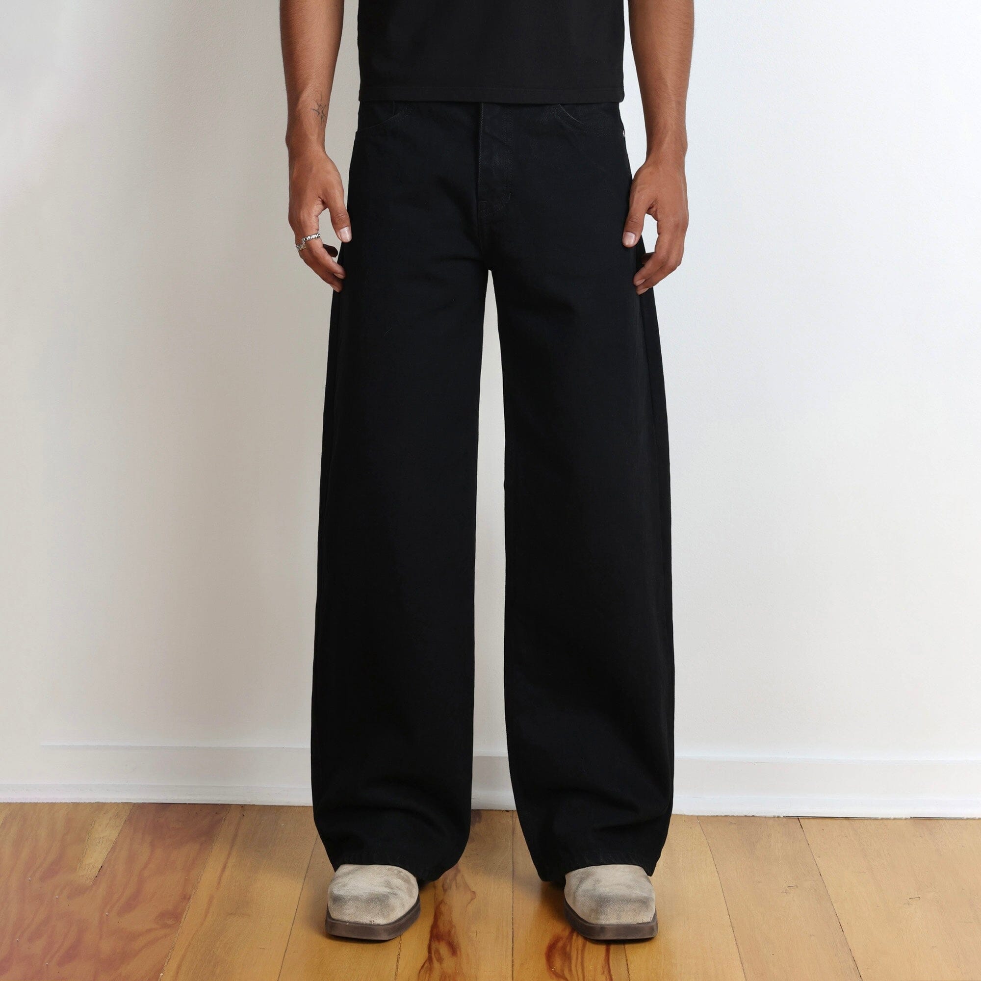Tokyo Dad Jeans | Straight-Wide Leg Raw Black 