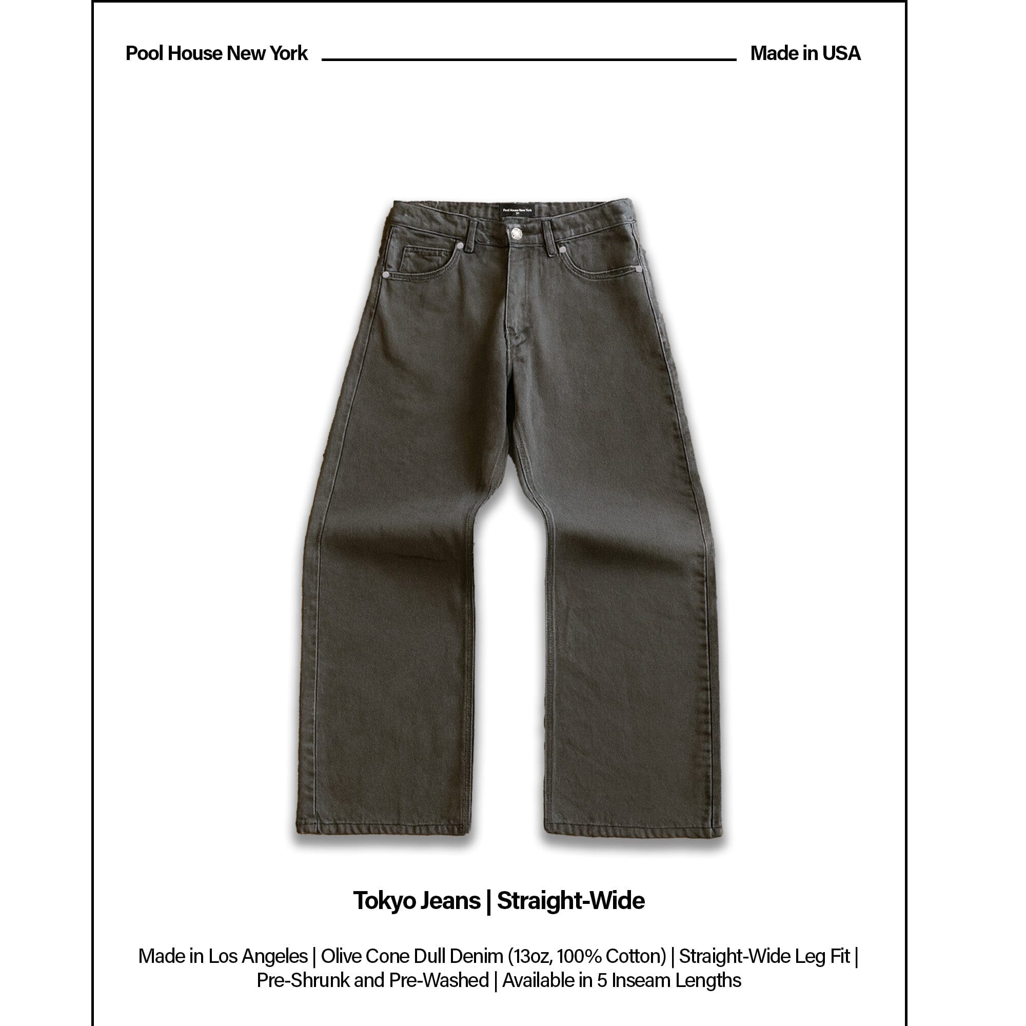 Tokyo Dad Jeans | Straight-Wide Leg Olive 