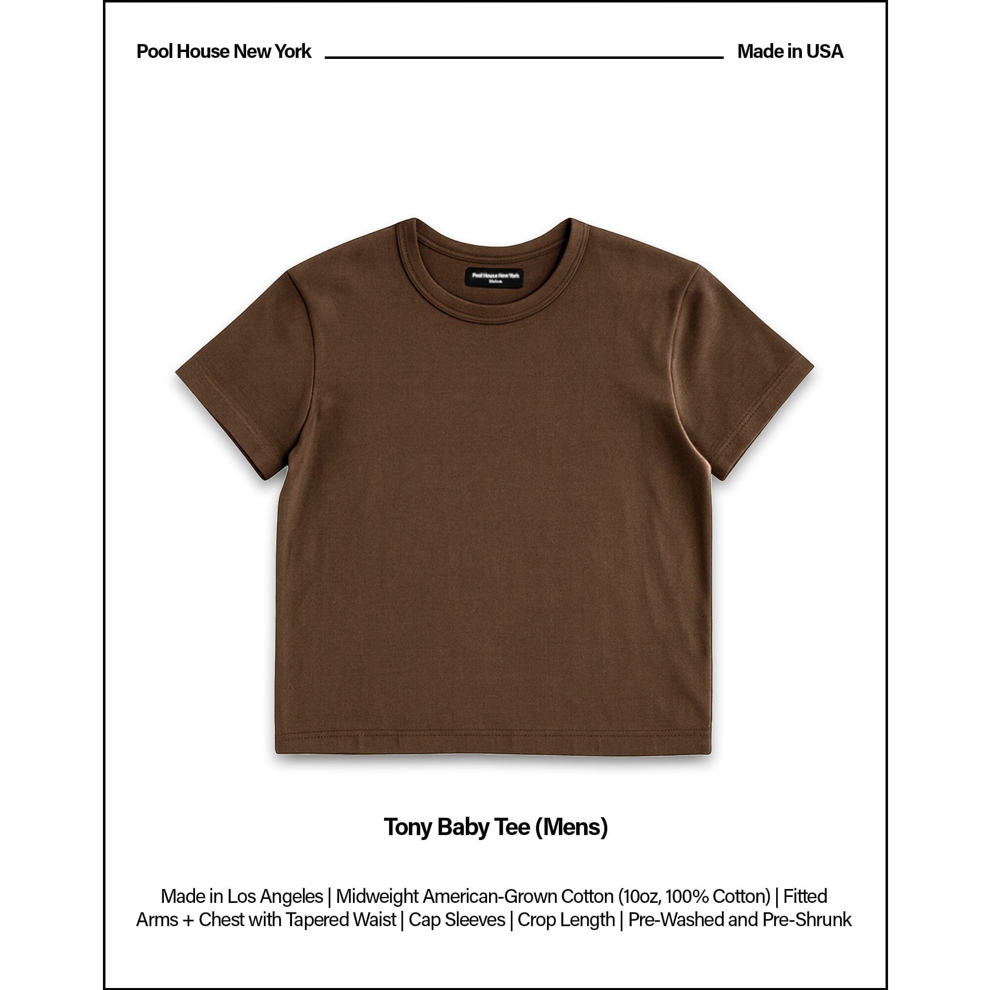 Tony Baby Tee | Men's T-Shirt Dark Brown 