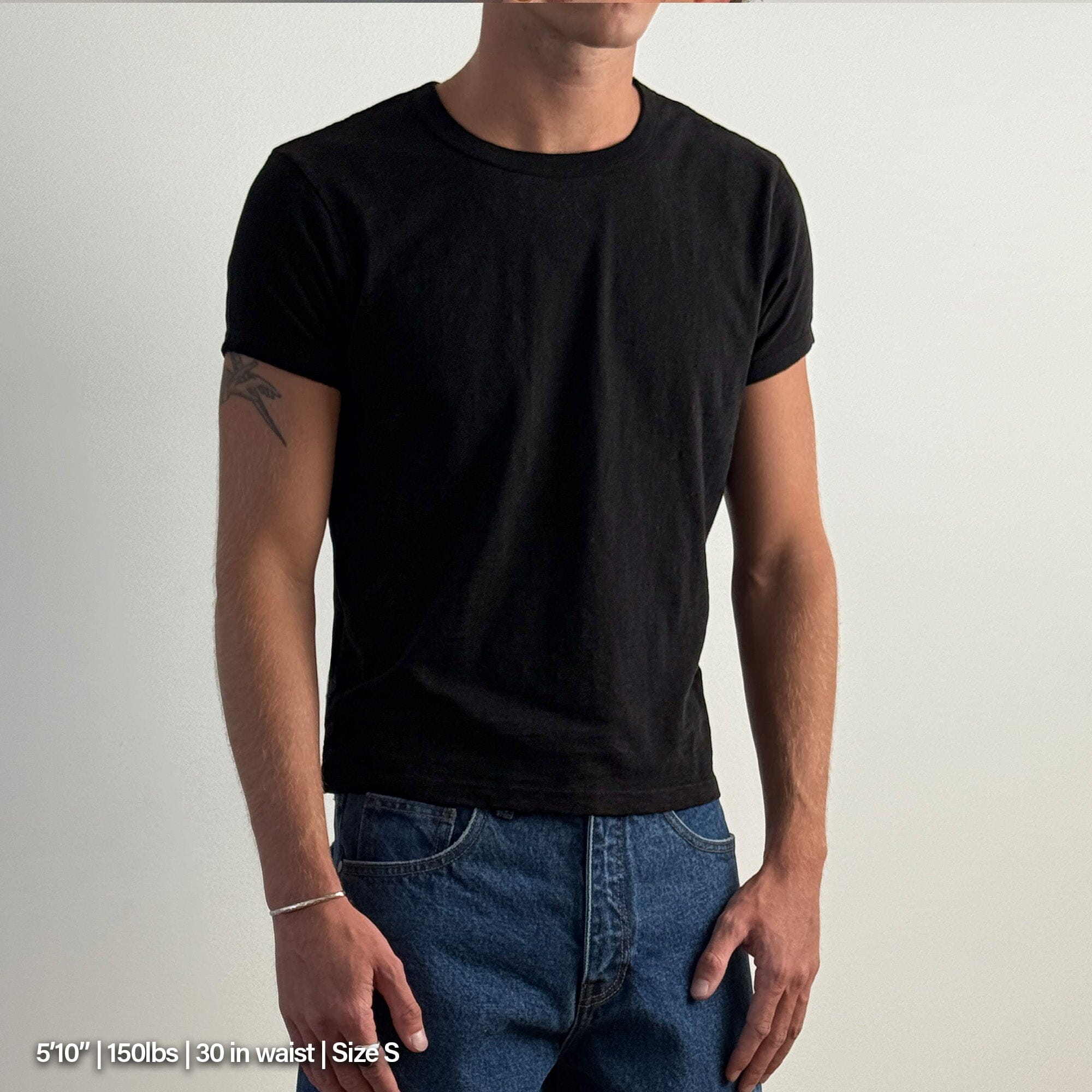 Tony Baby Tee | Slub | Mens T-Shirt Vintage Black 