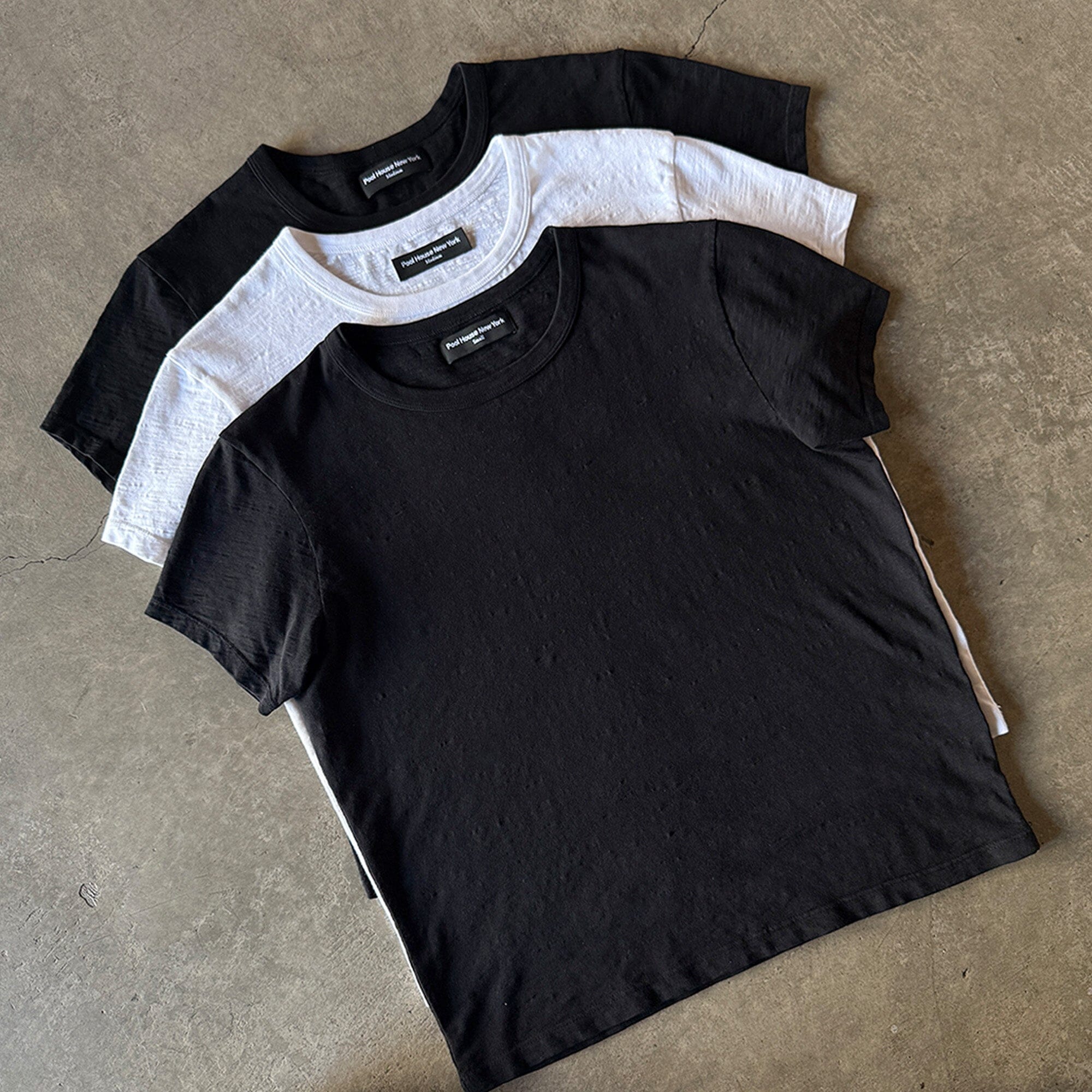 2-Pack | Tony Baby Tee | Slub | Mens T-Shirt Classic White | Classic Black 