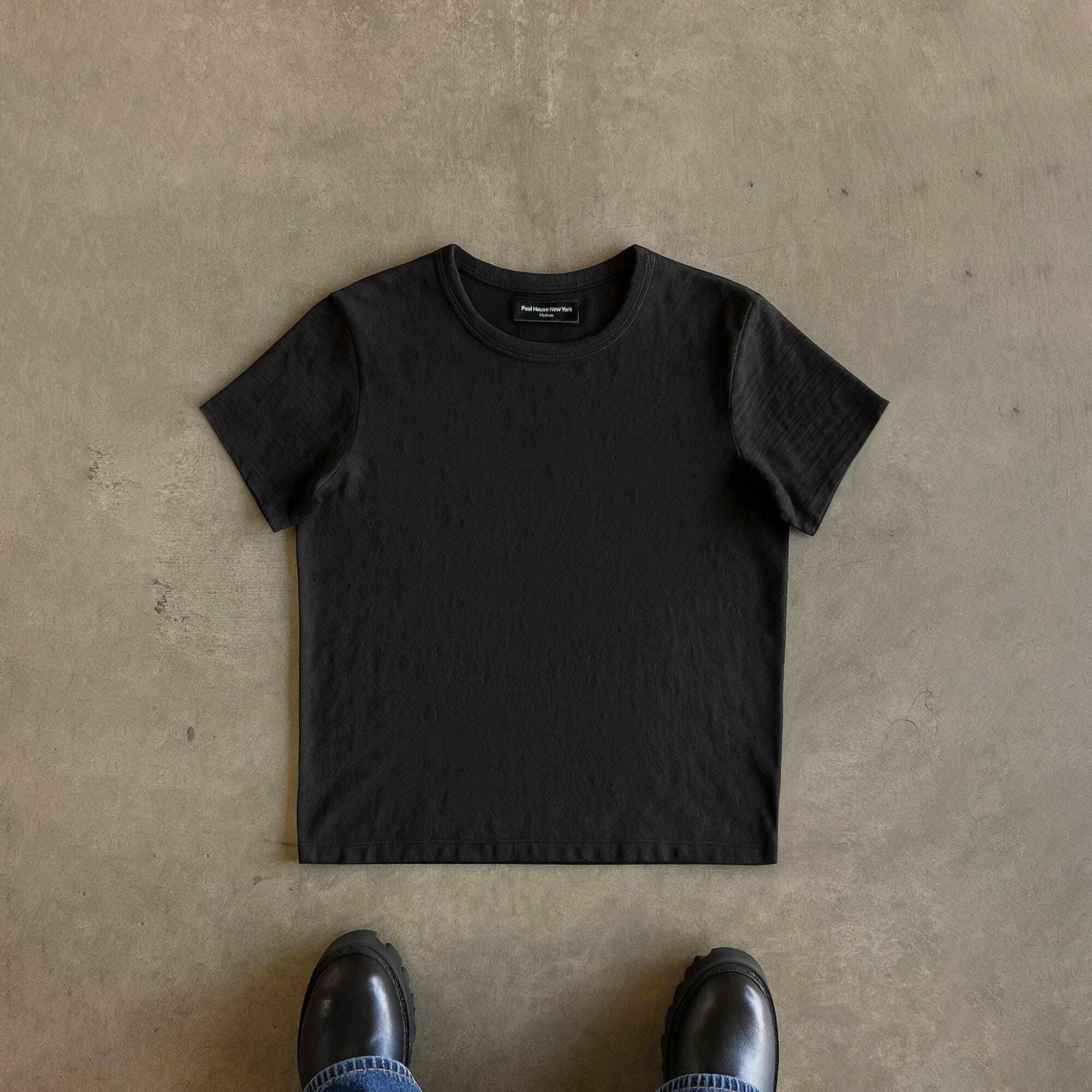 Tony Baby Tee | Slub | Mens T-Shirt Vintage Black 