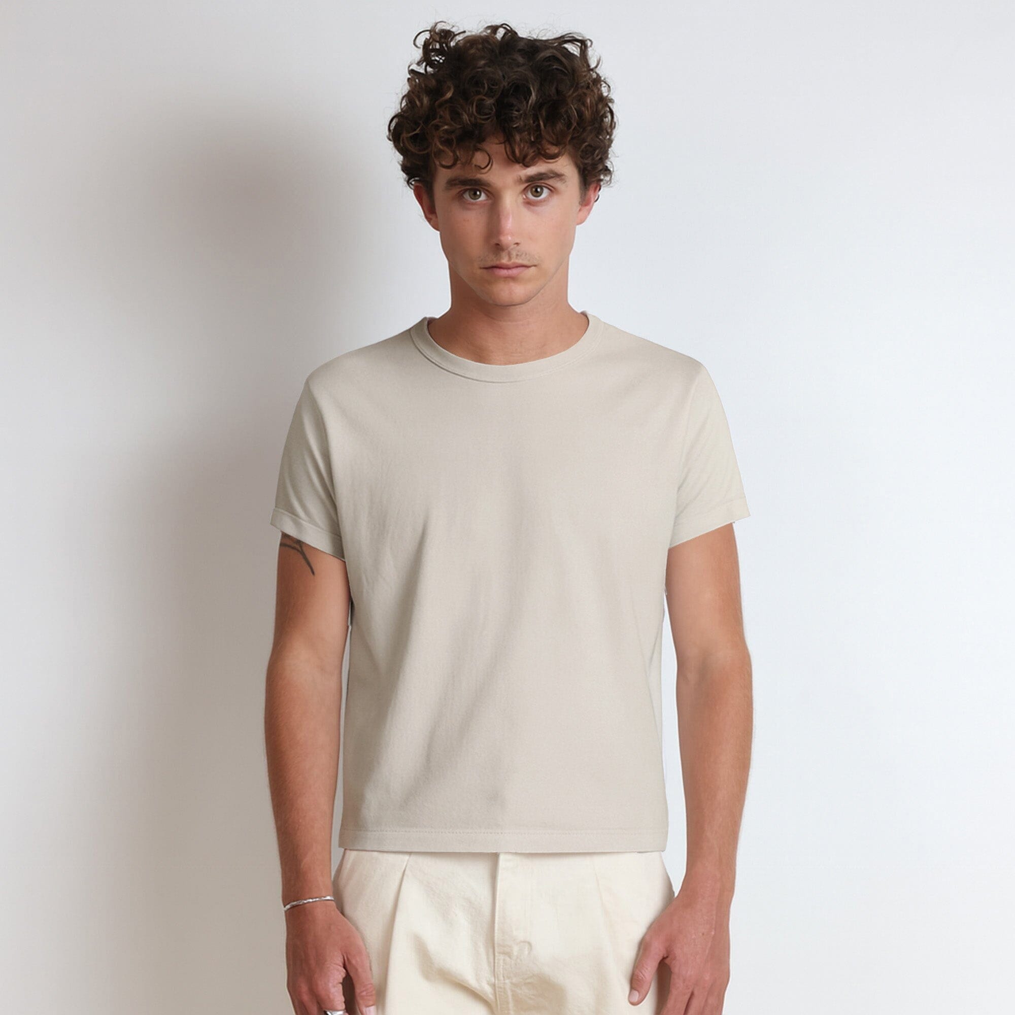 Tony Baby Tee | Mens T-Shirt Natural Cream 