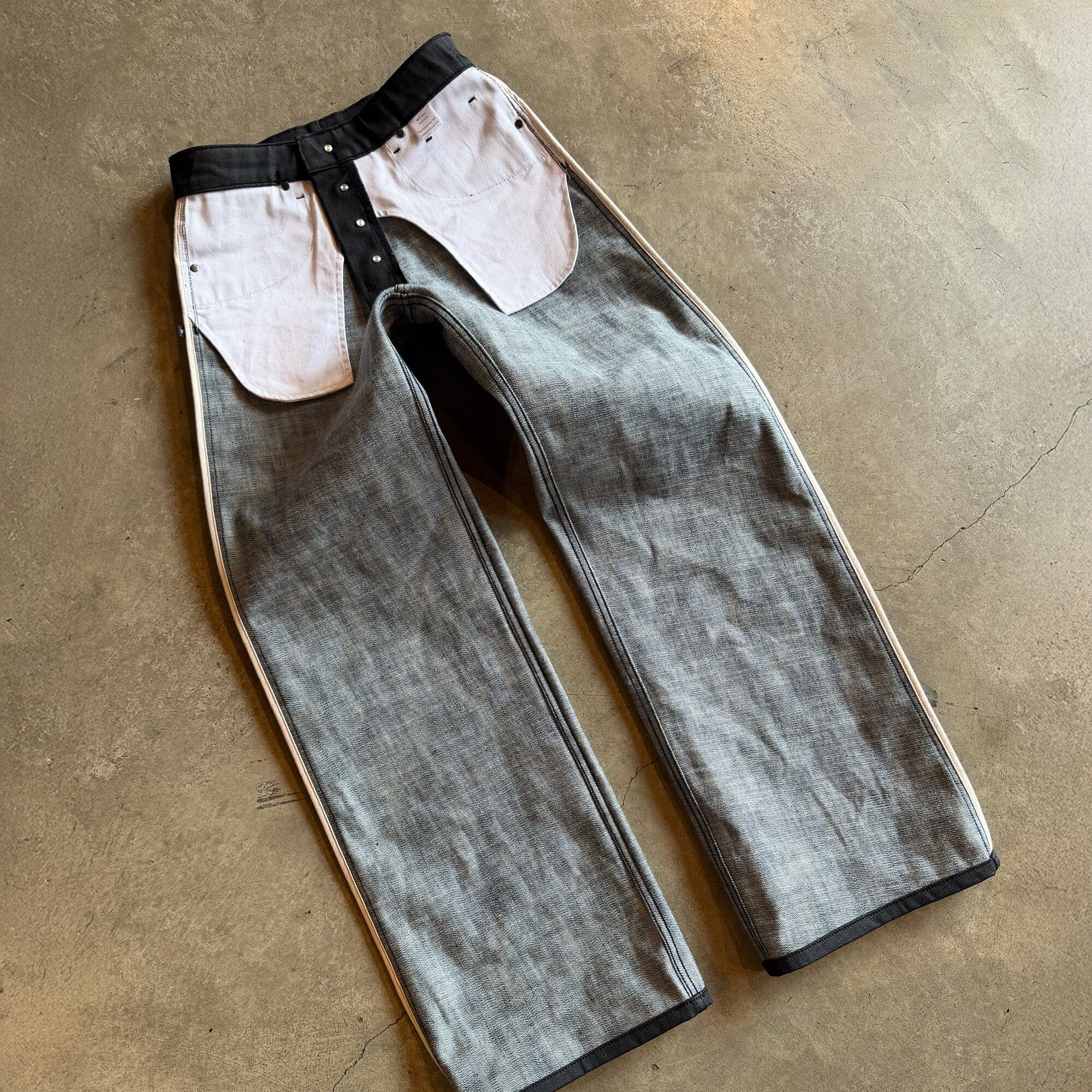 Tokyo Jeans | Straight-Wide | Waxed Crosshatch – Pool House New York