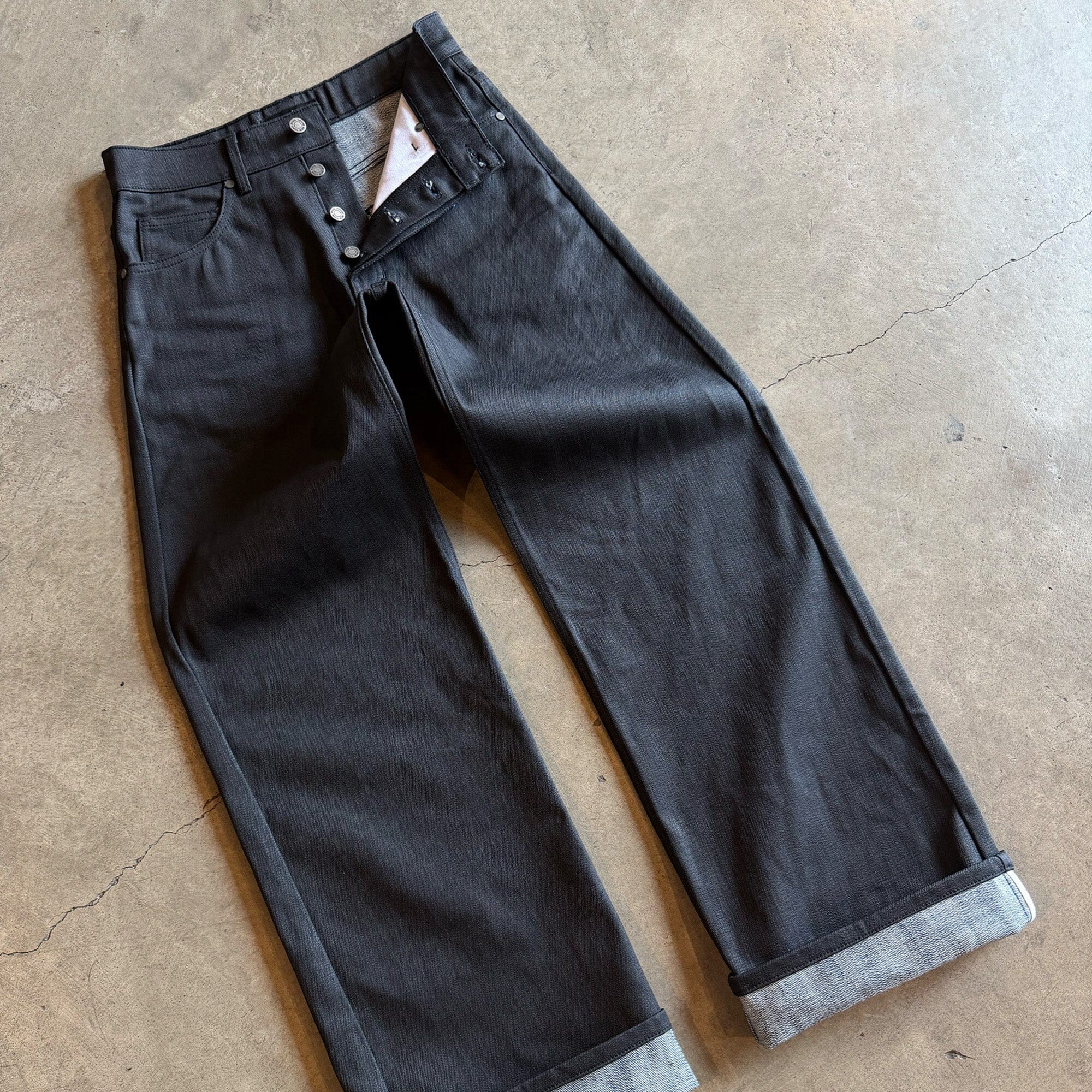 Tokyo Jeans | Straight-Wide | Waxed Crosshatch – Pool House New York