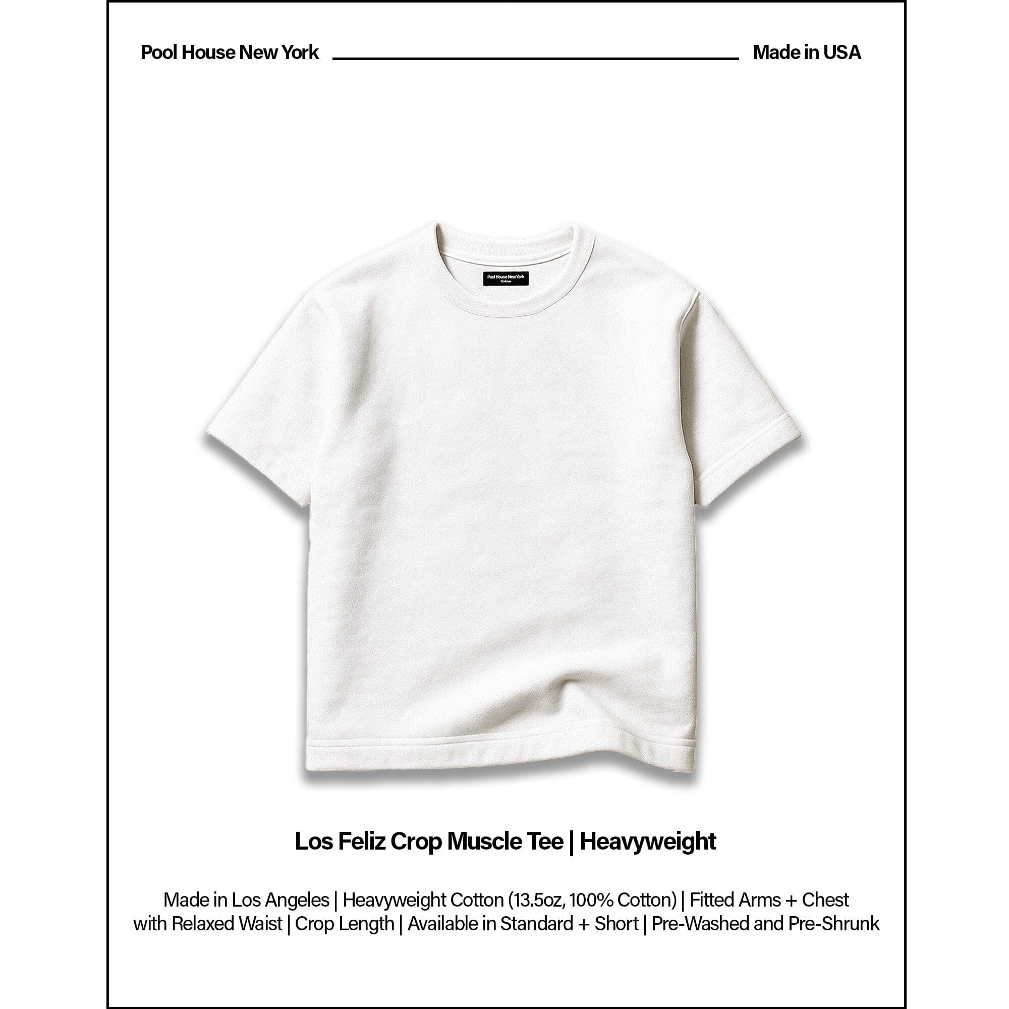 Los Feliz Crop Muscle Tee II | Heavyweight '25 T-Shirt Classic White 