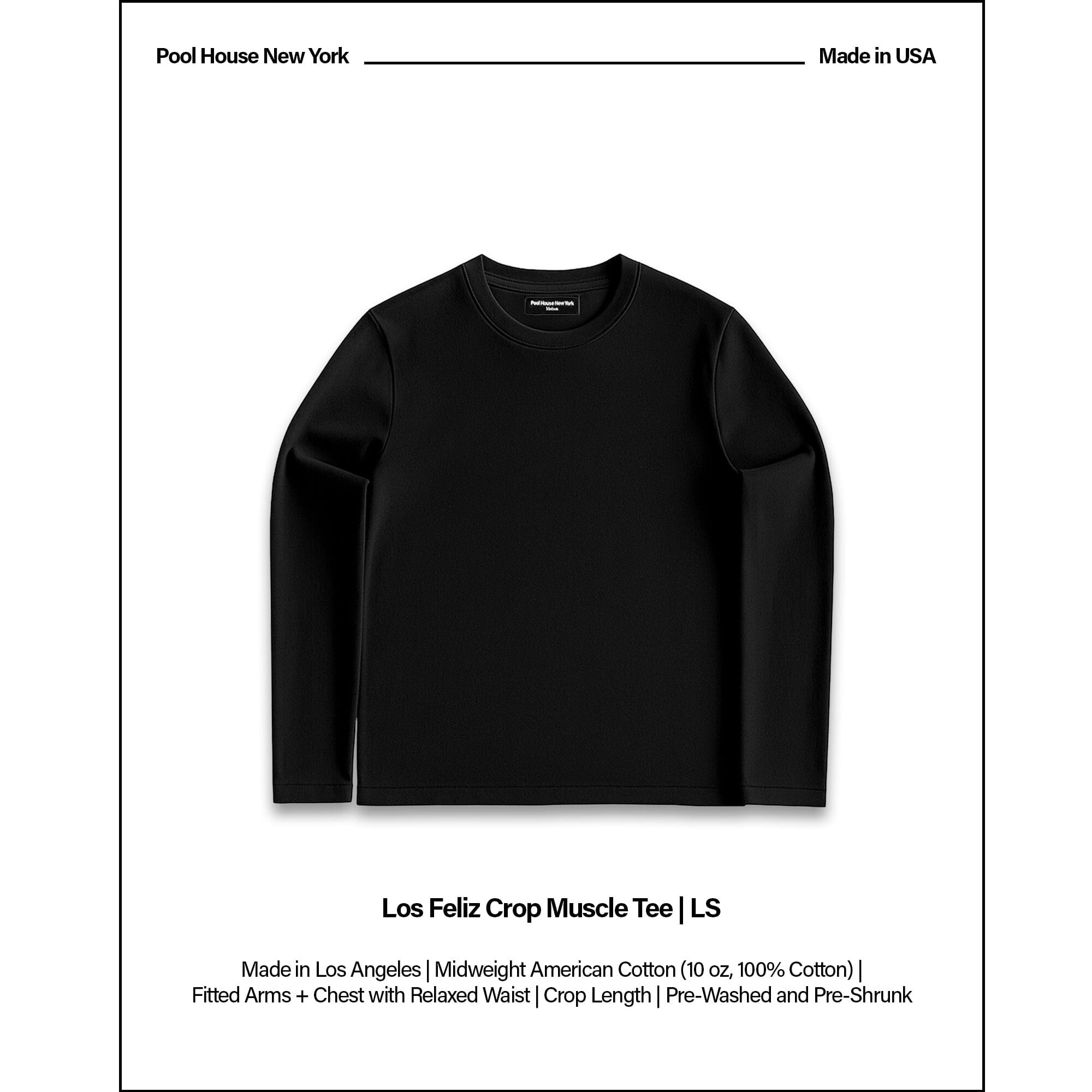 Los Feliz Crop Muscle Tee II | Long Sleeve T-Shirt Classic Black 