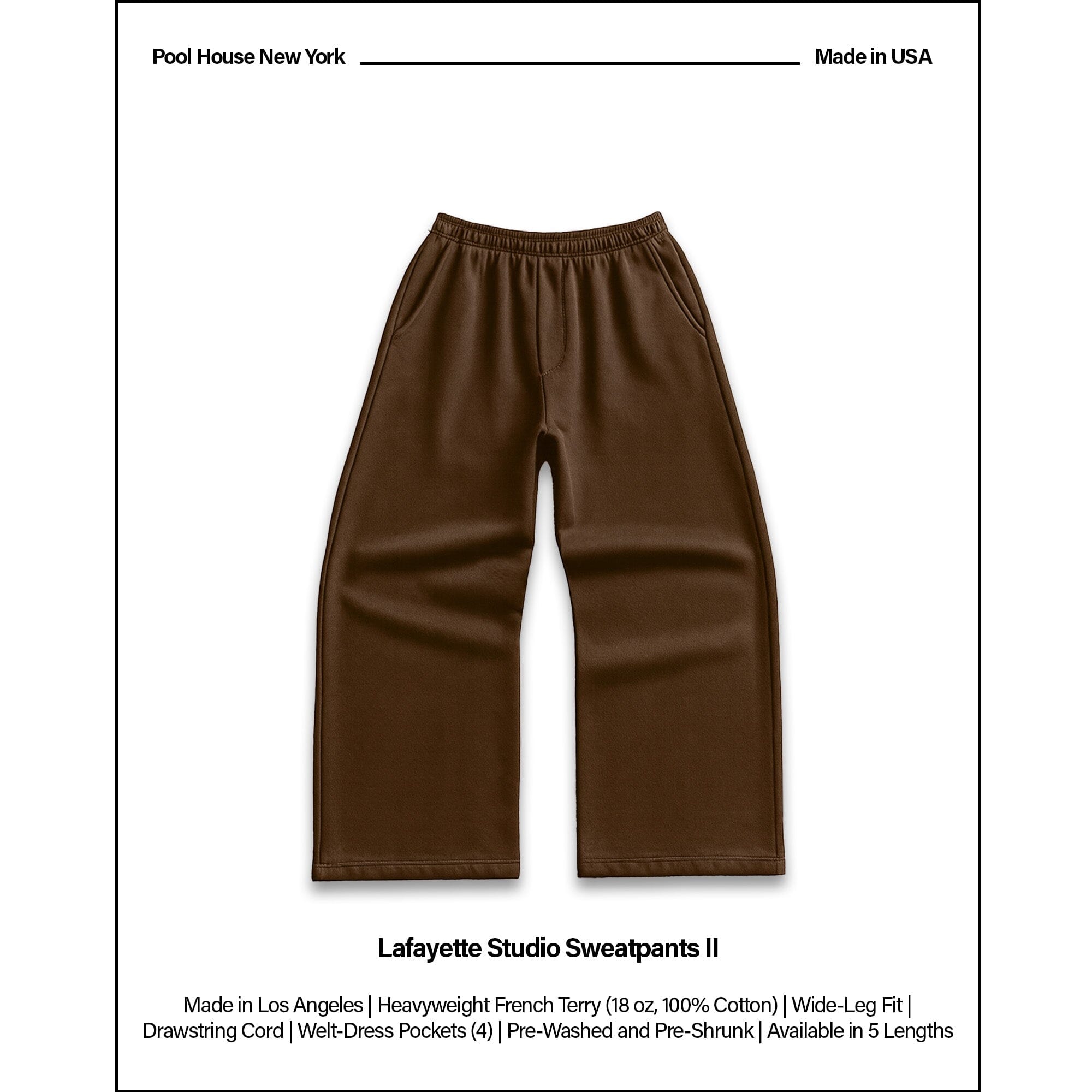 Lafayette Studio Pants II (Sweats) Dark Brown 