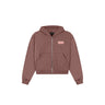The Mercer Cropped Zip-Up Chocolate Brown 