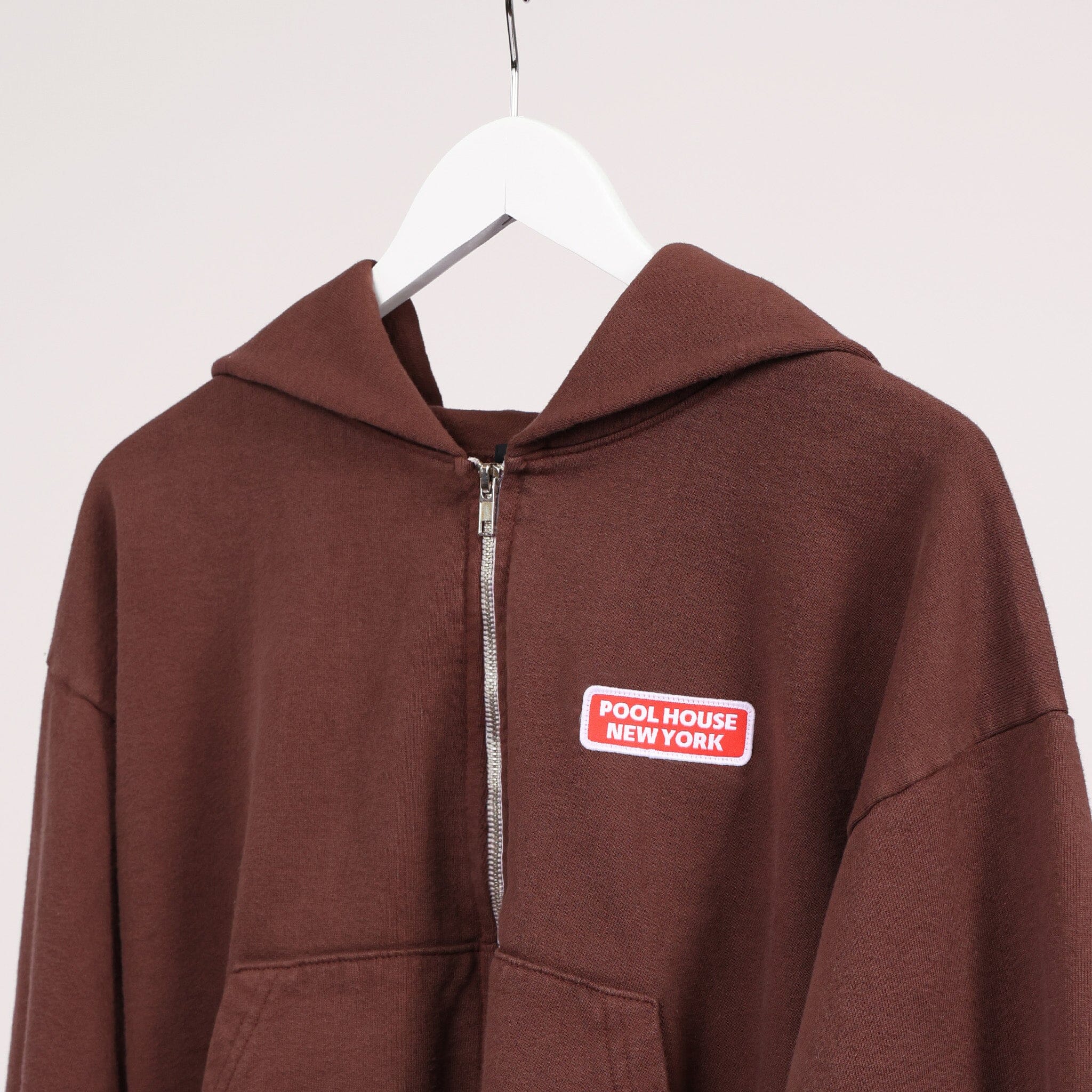 The Mercer Cropped Zip-Up Chocolate Brown 