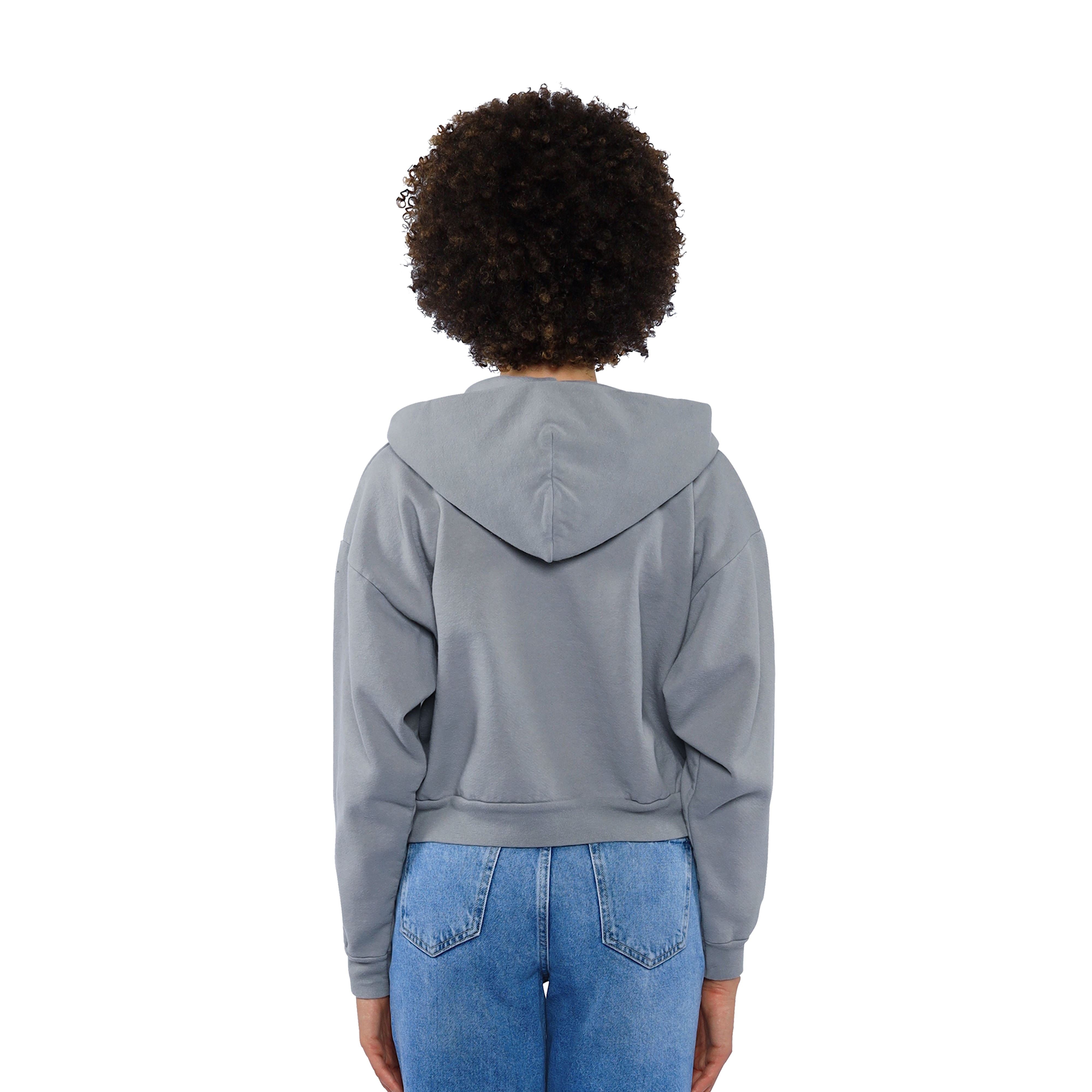 The Mercer Cropped Zip-Up Falcon Grey 