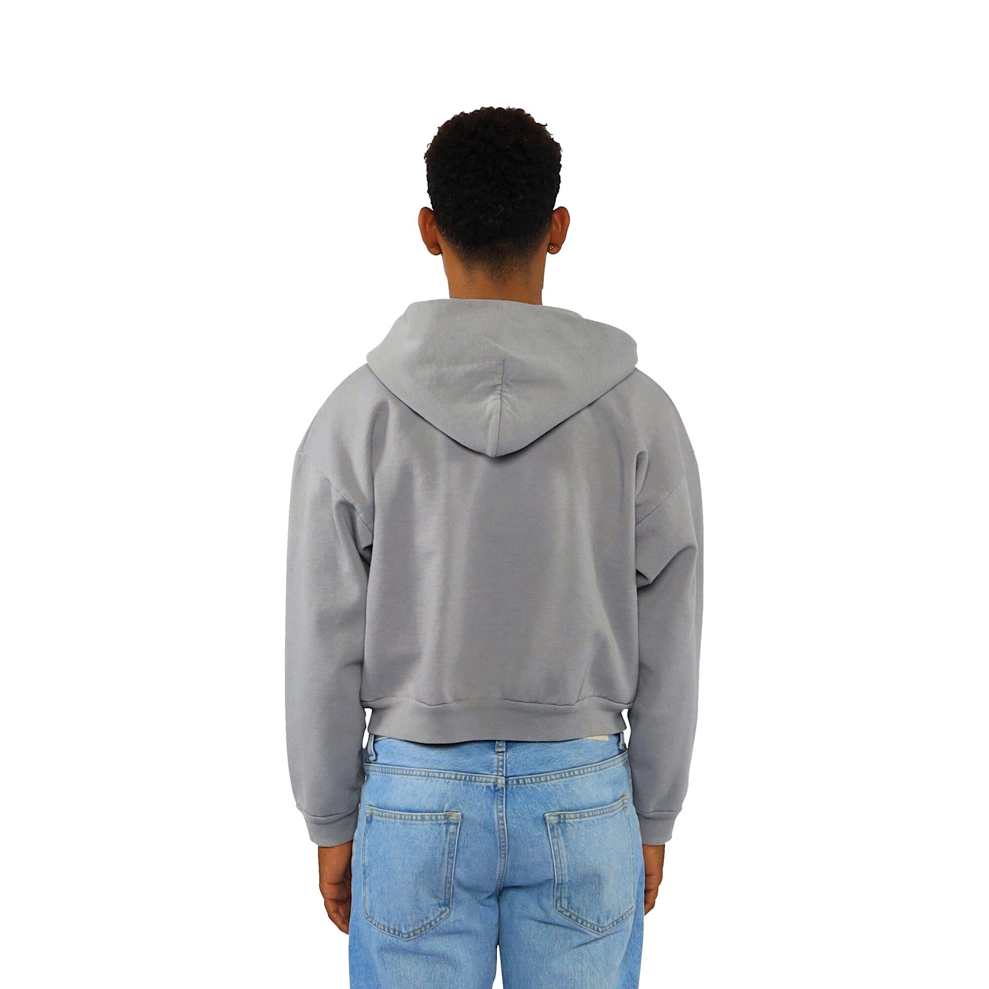 (Pre-Order) The Mercer Cropped Zip-Up Falcon Grey 
