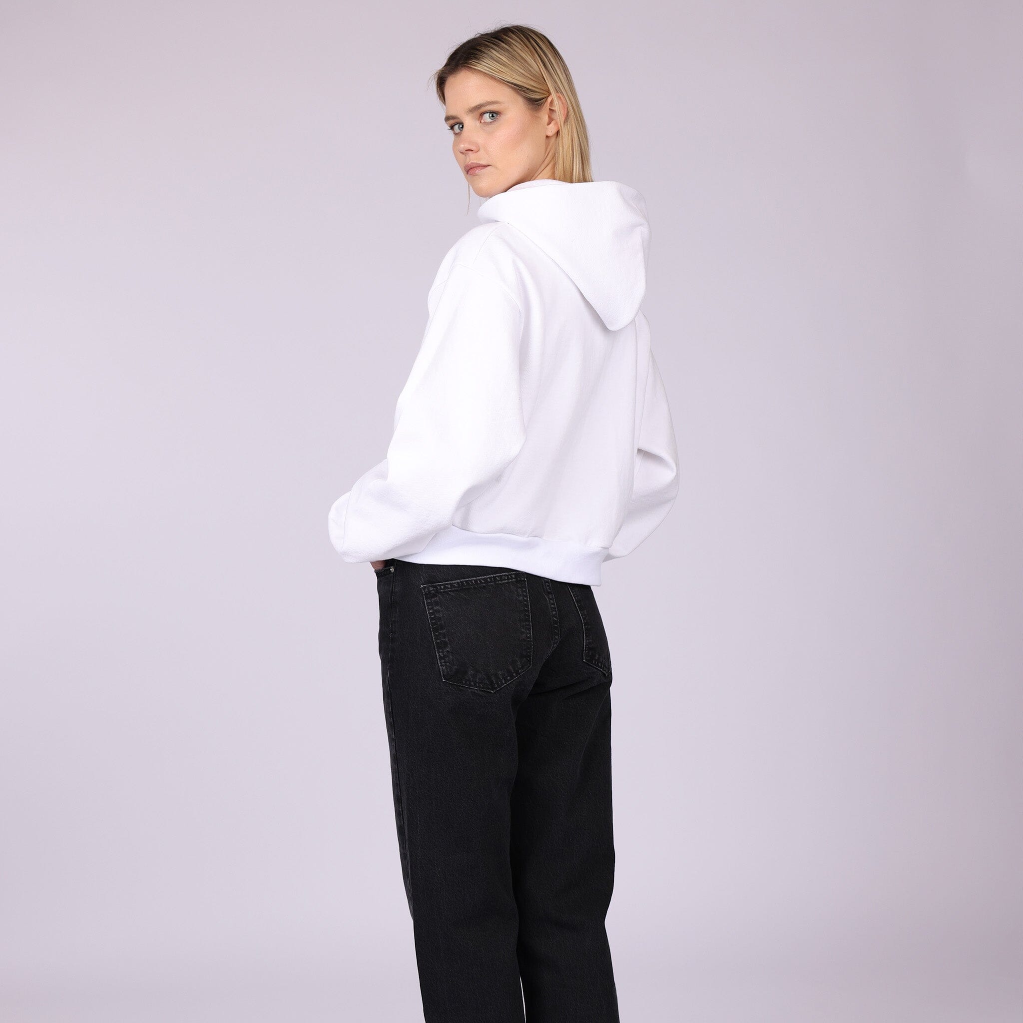 The Bleecker Cropped Double-Zip Snow White 