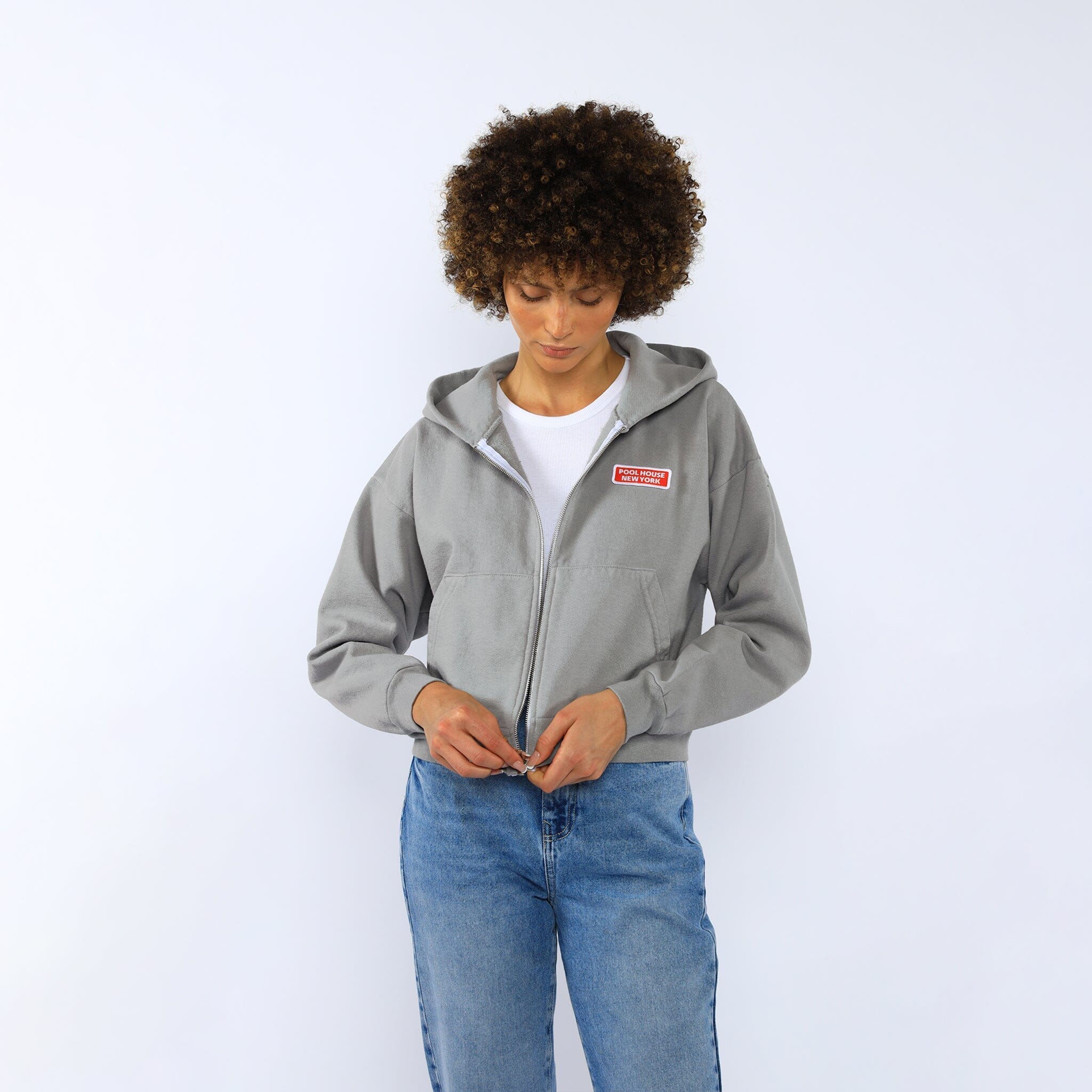 The Mercer Cropped Zip-Up [Pre-Order] Falcon Grey 